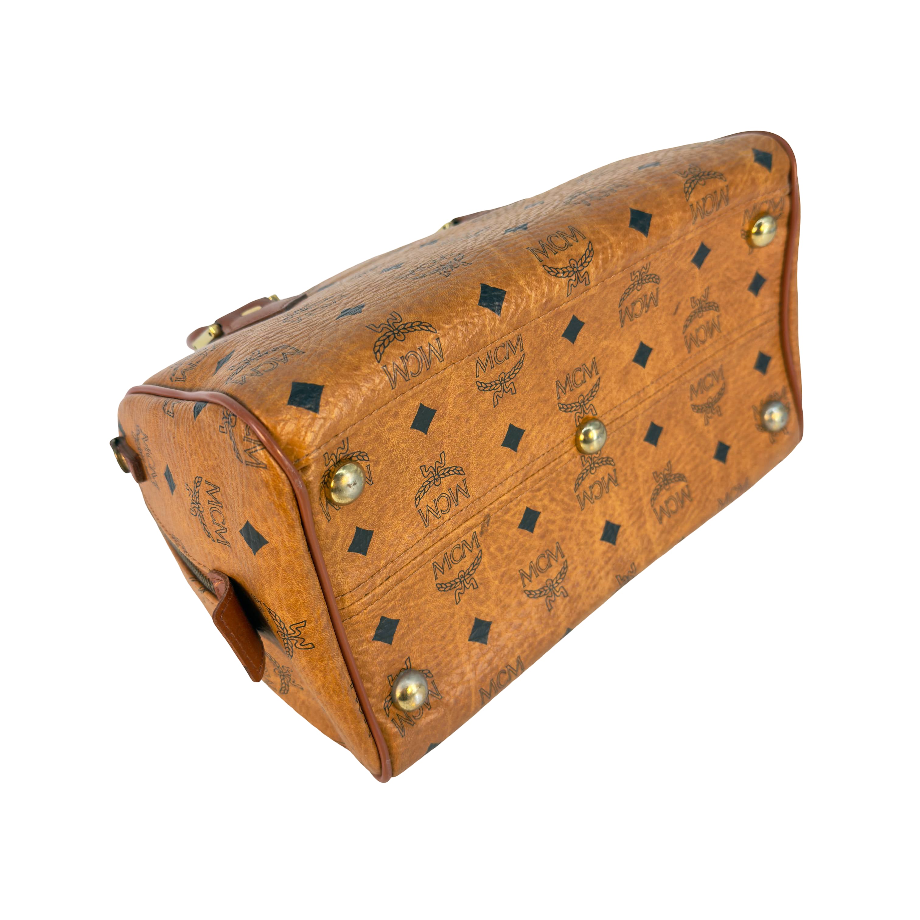 MCM Boston Bag Braun Visetos Monogram