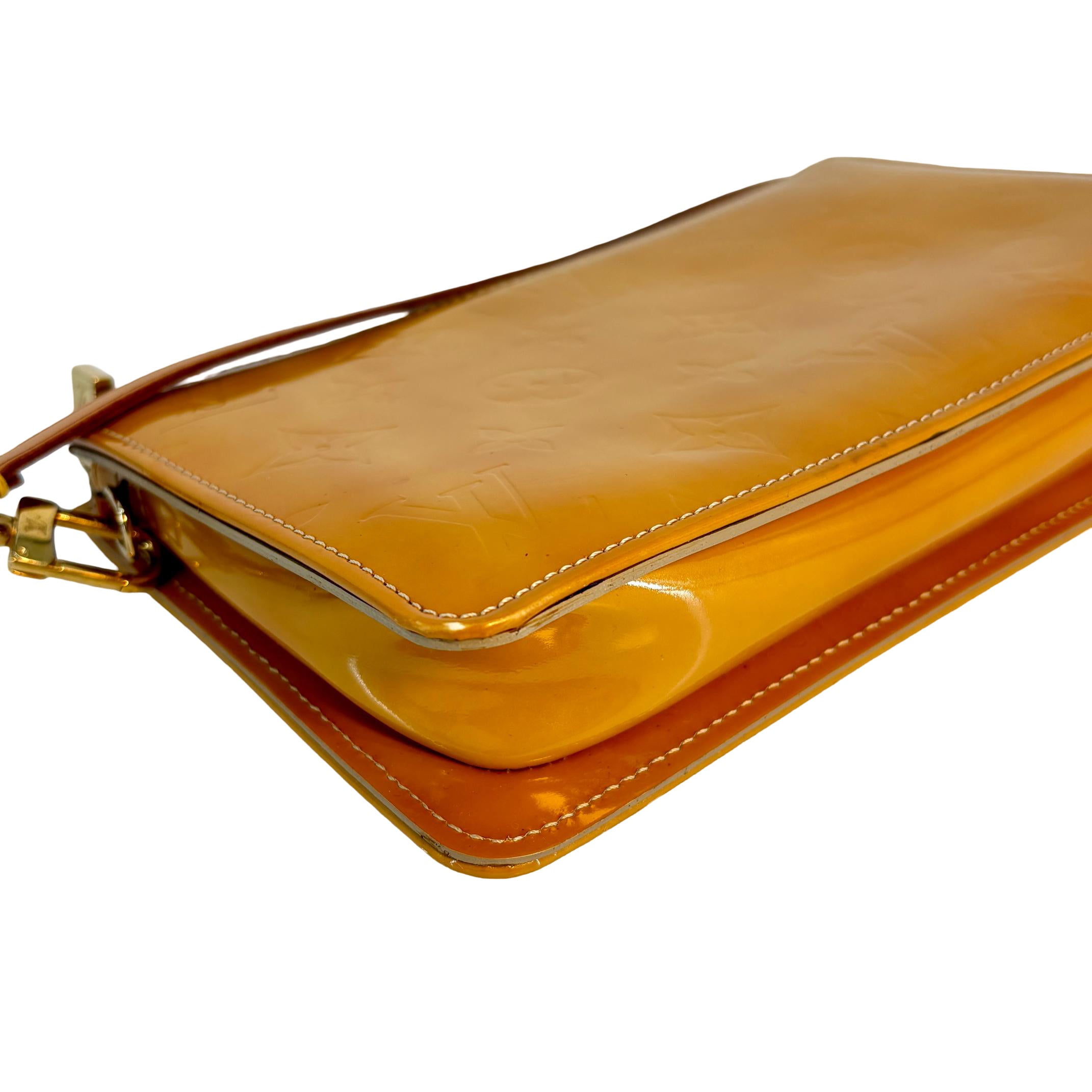 Louis Vuitton Pochette Lexington Yellow Vernis Monogram Leather