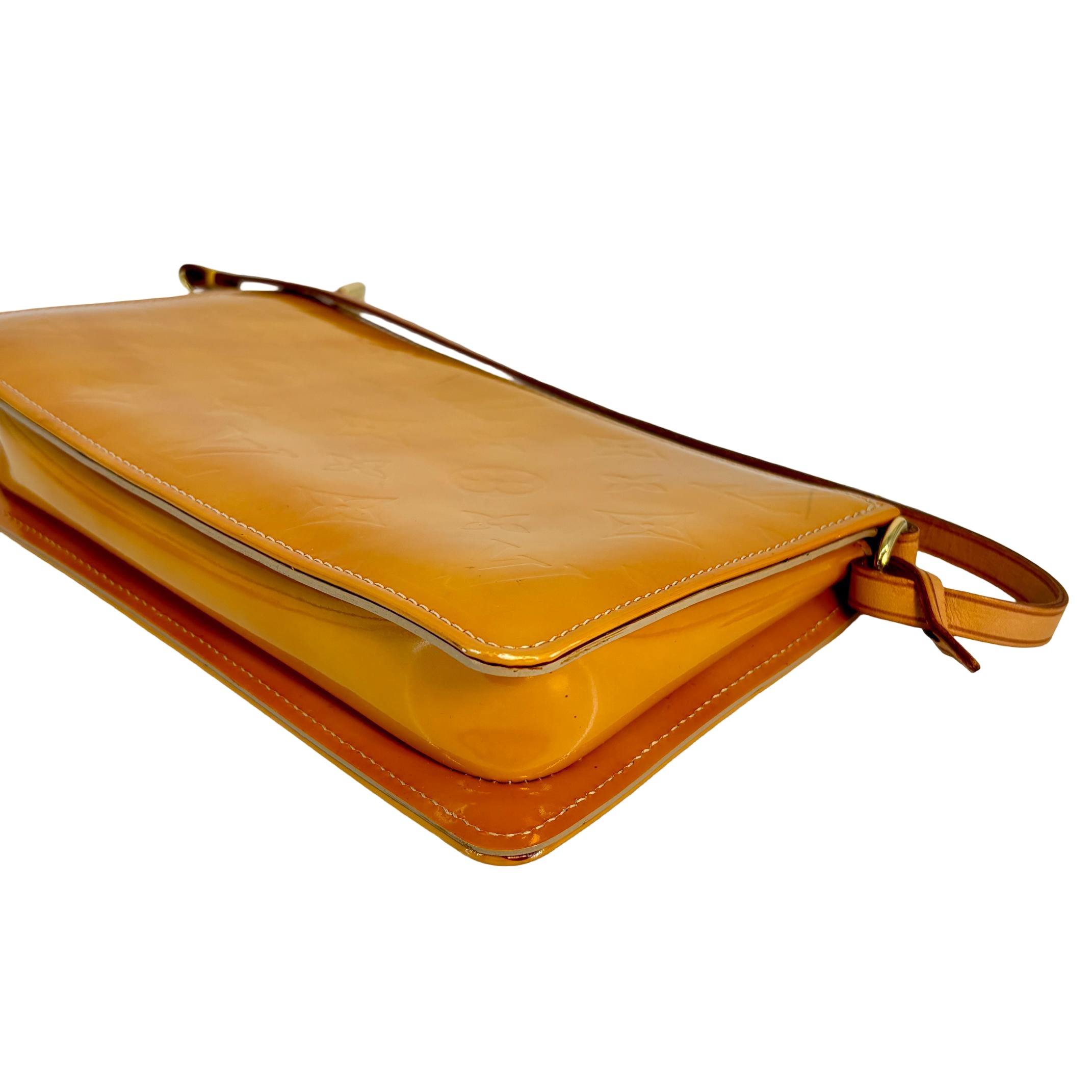 Louis Vuitton Pochette Lexington Yellow Vernis Monogram Leather