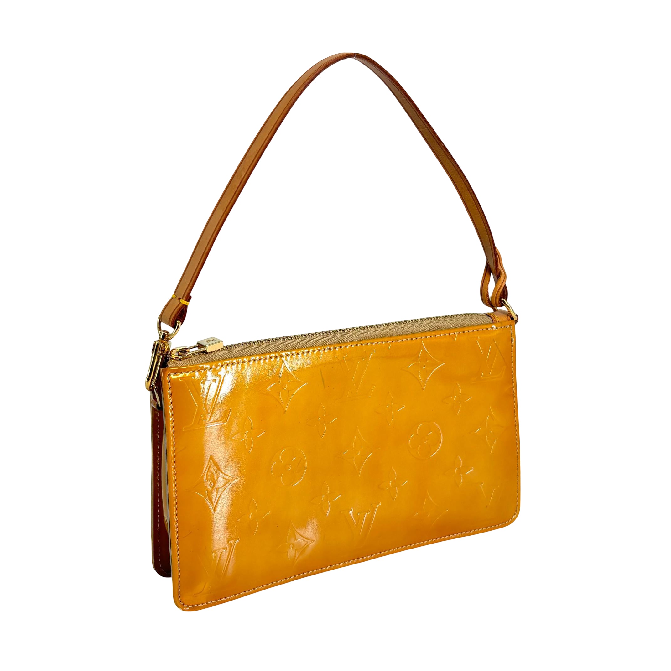 Louis Vuitton Pochette Lexington Yellow Vernis Monogram Leather