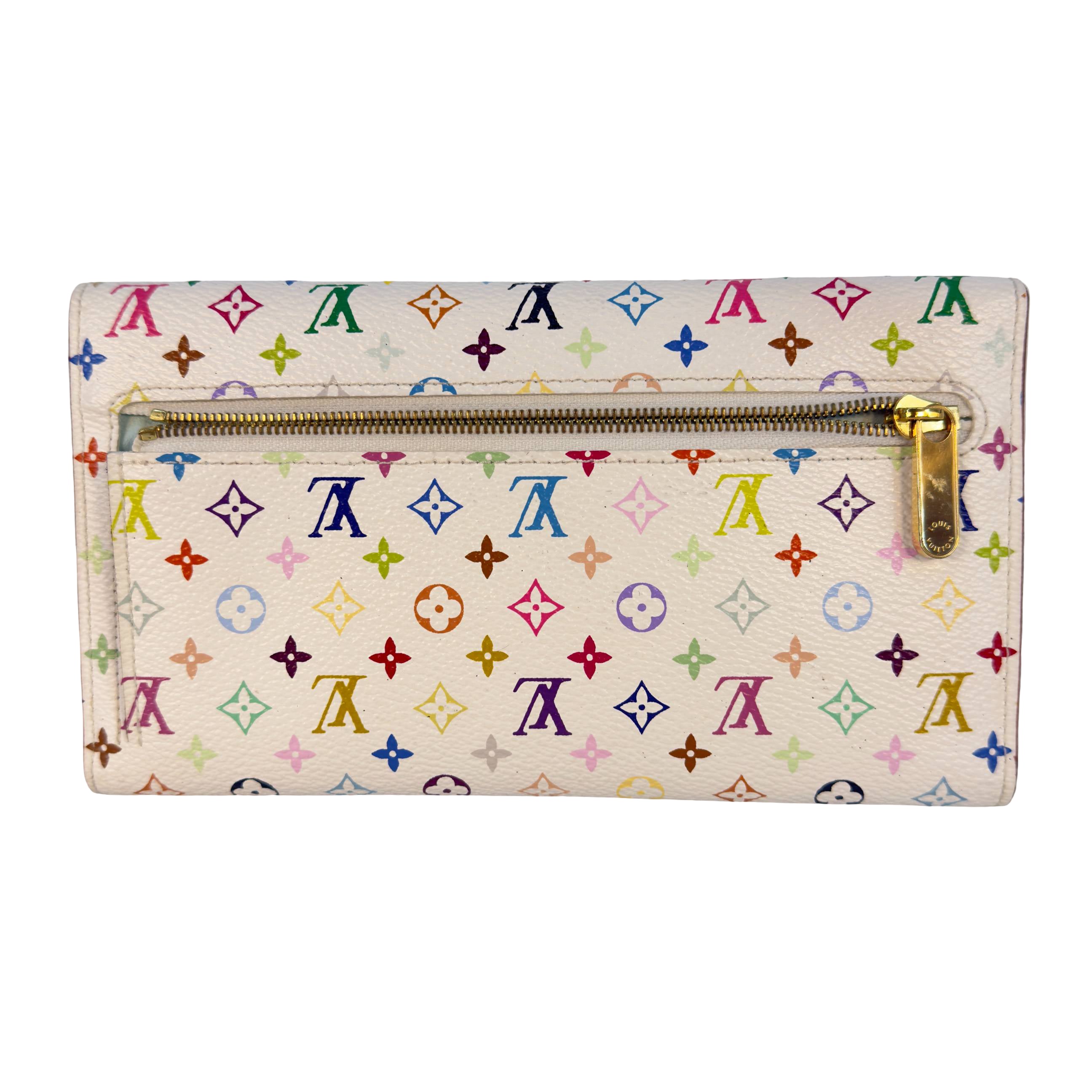 Louis Vuitton Portefeuille Eugenie Wallet Weiß Murakami Multicolor