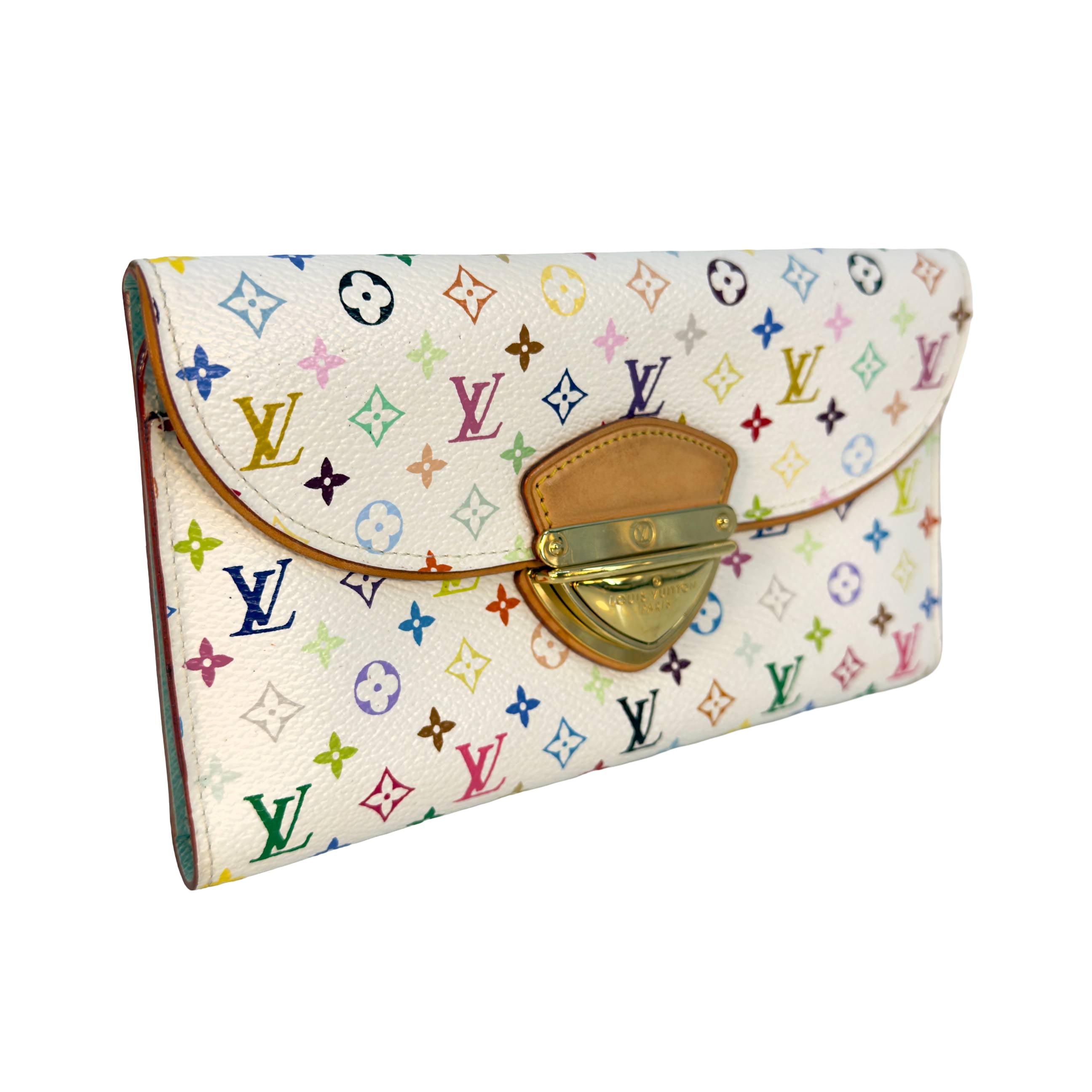 Louis Vuitton Portefeuille Eugenie Wallet Weiß Murakami Multicolor