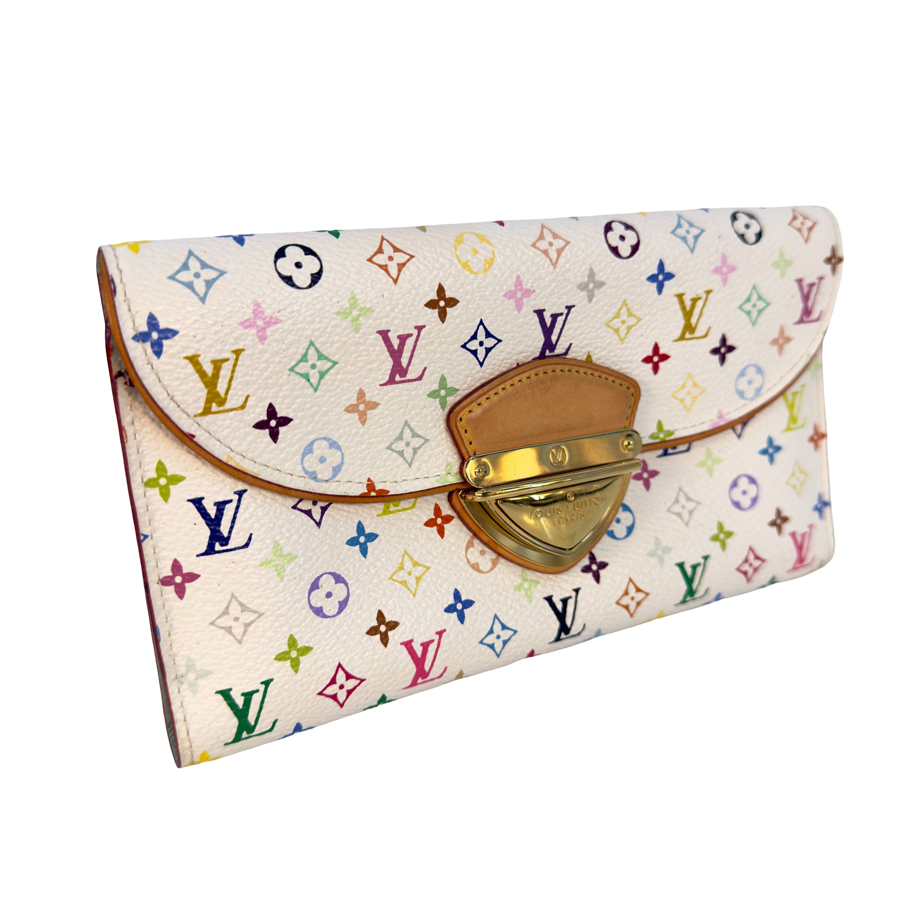 Louis Vuitton Portefeuille Eugenie Wallet Weiß Murakami Multicolor