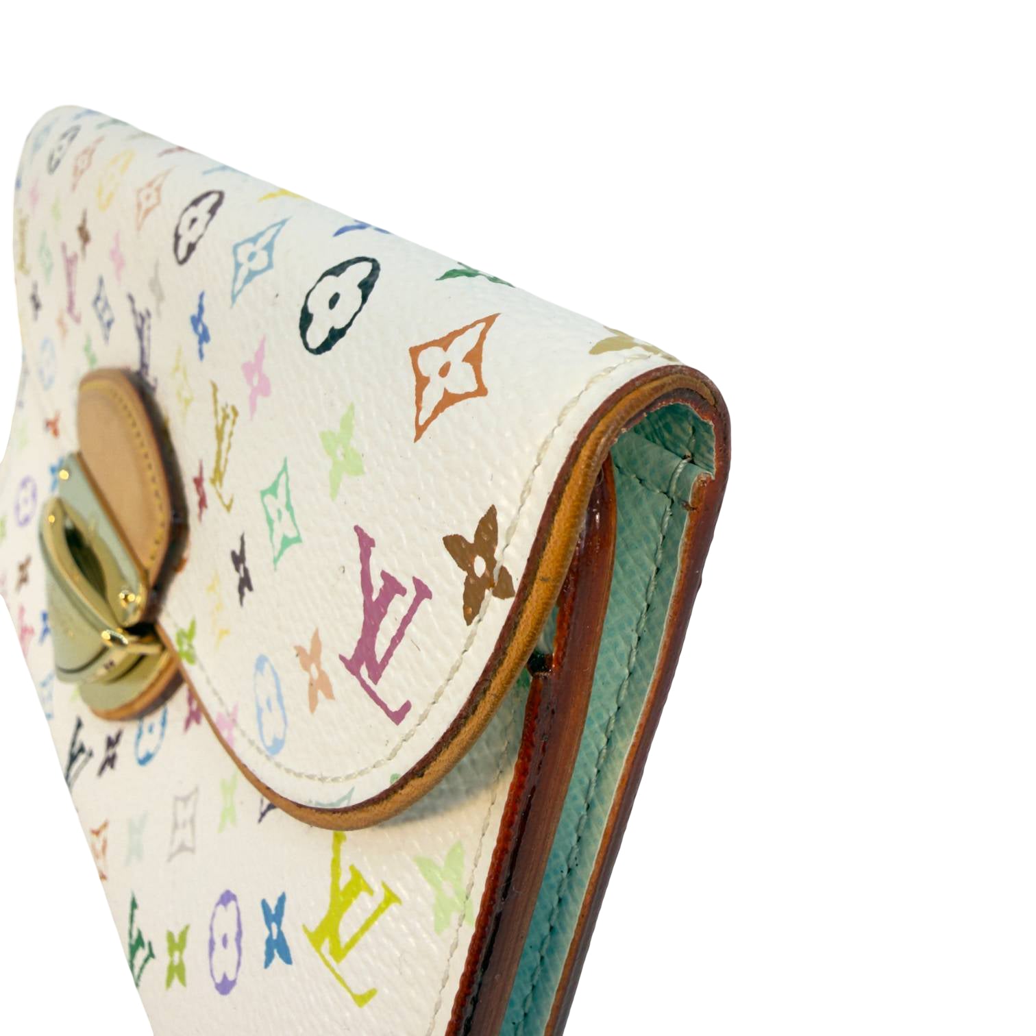 Louis Vuitton Portefeuille Eugenie Wallet Weiß Murakami Multicolor