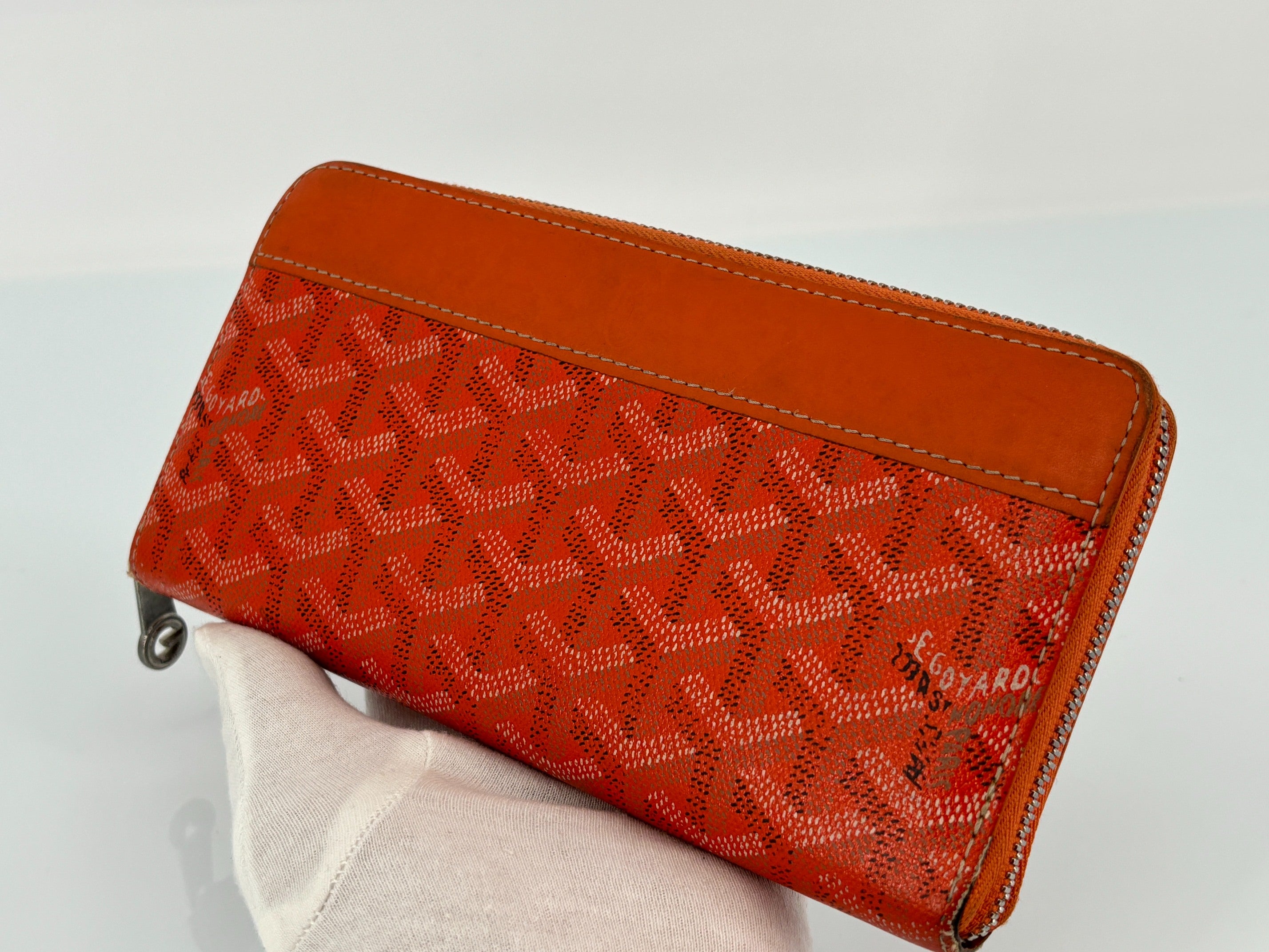 Goyard Matignon Zippy Wallet Orange Monogram