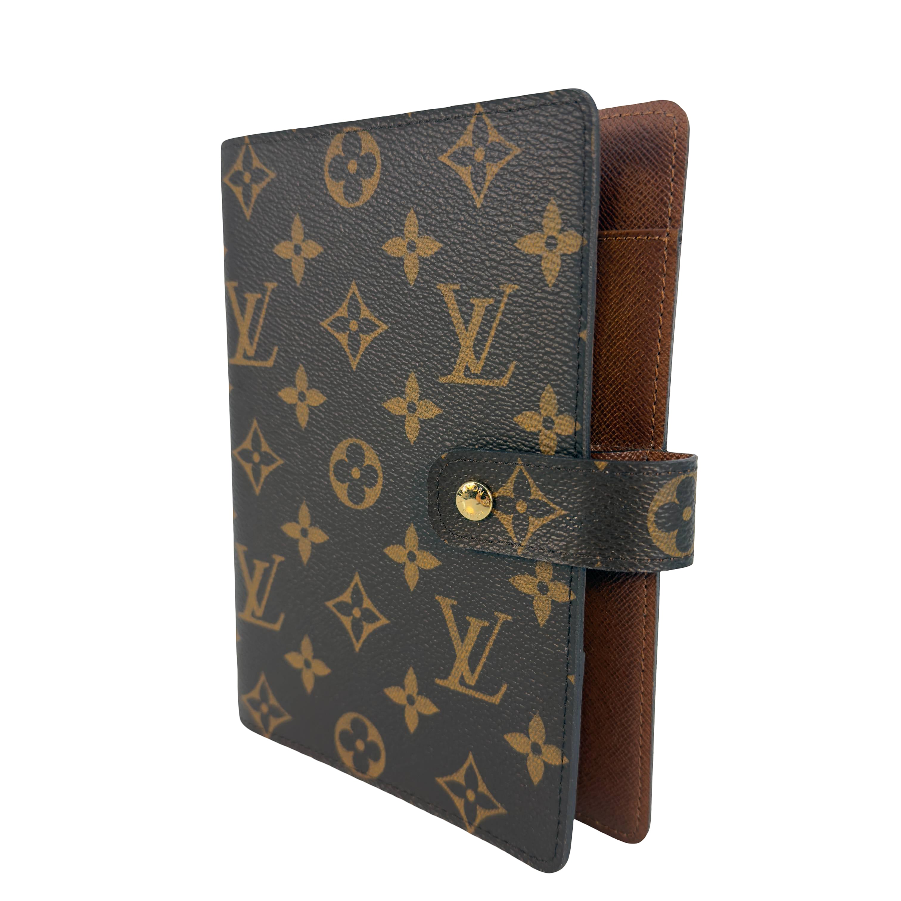 Louis Vuitton Agenda MM Braun Monogram Canvas