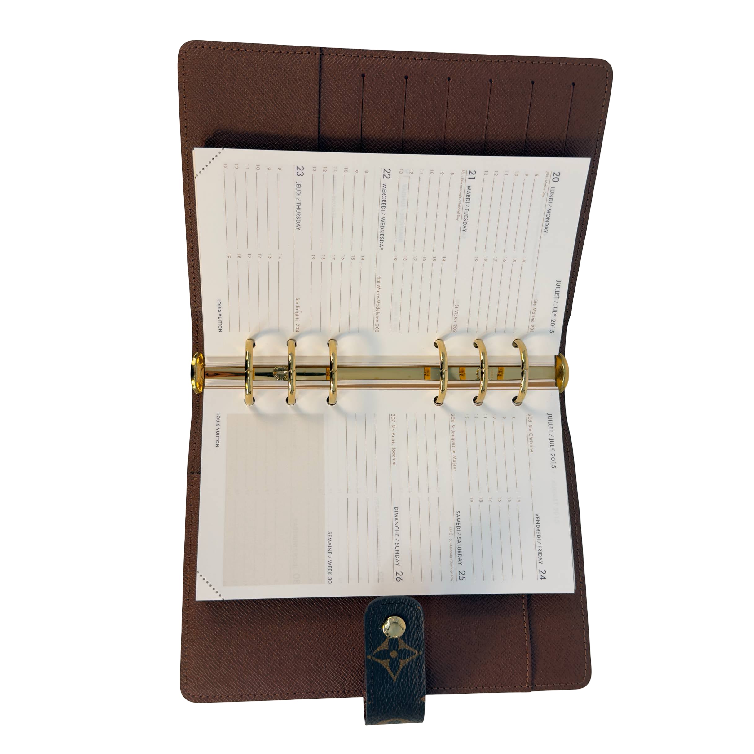 Louis Vuitton Agenda MM Braun Monogram Canvas