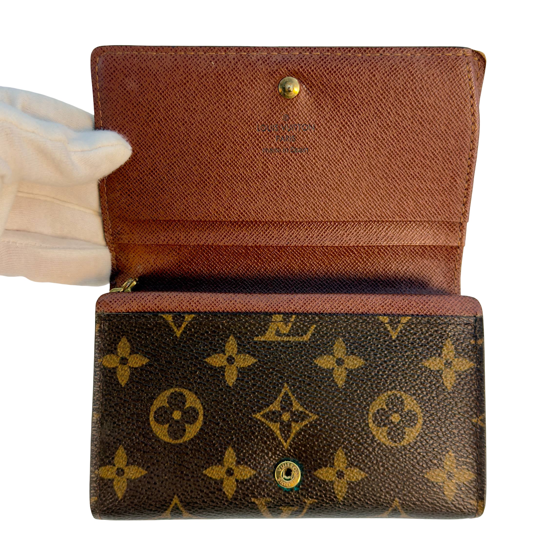 Louis Vuitton Petit Tresor Wallet Schwarz Monogram Canvas