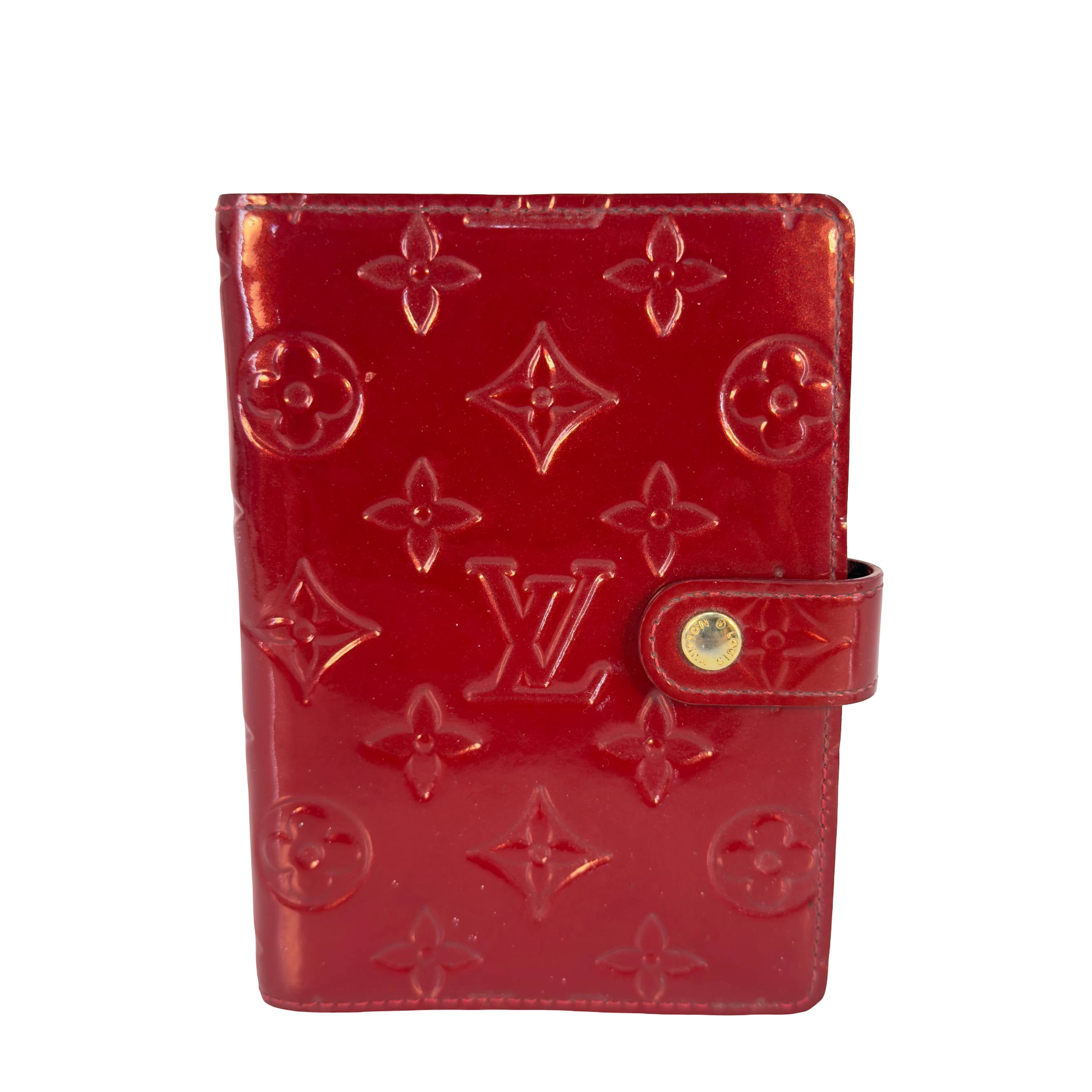 Louis Vuitton Agenda PM Rot Vernis Leder