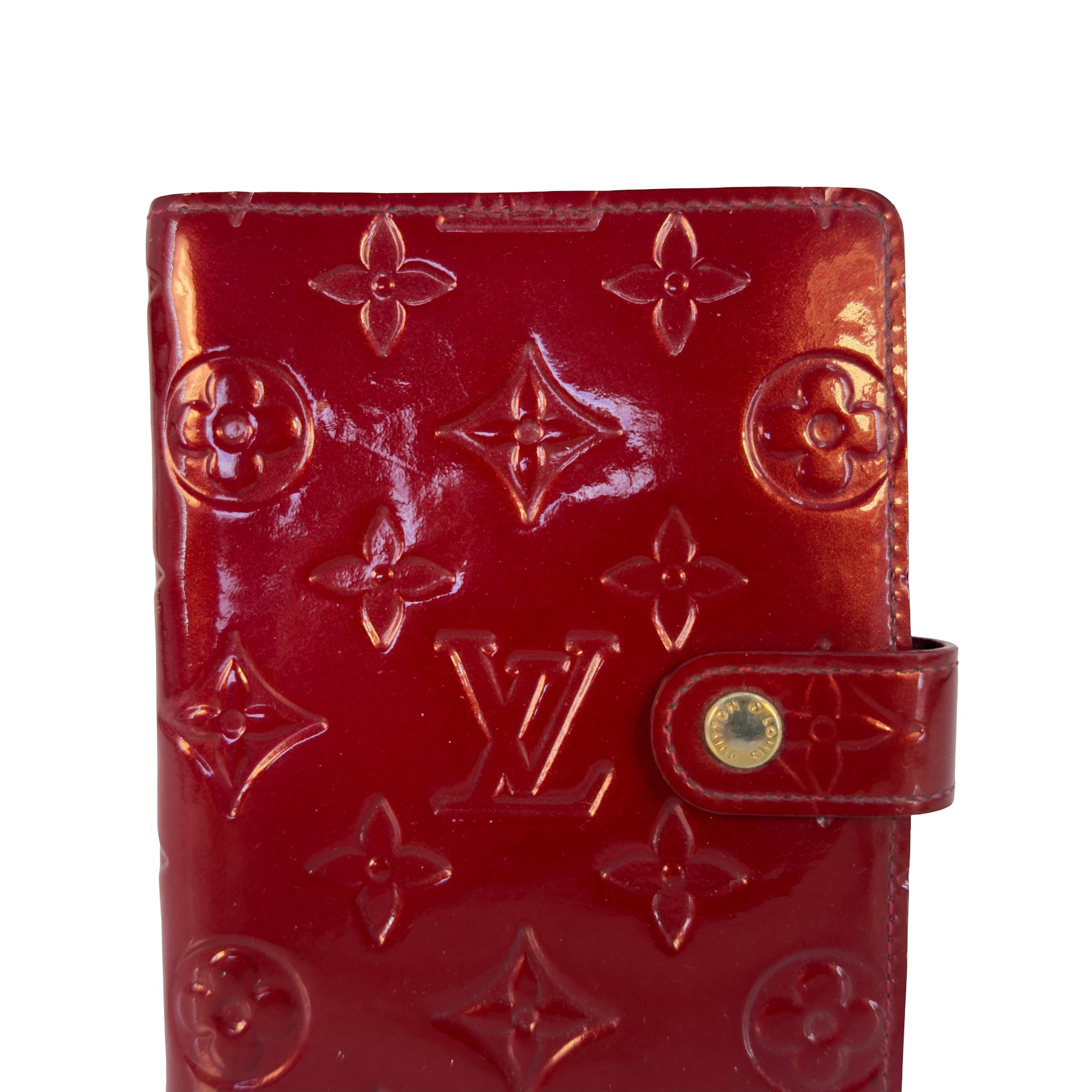 Louis Vuitton Agenda PM Rot Vernis Leder