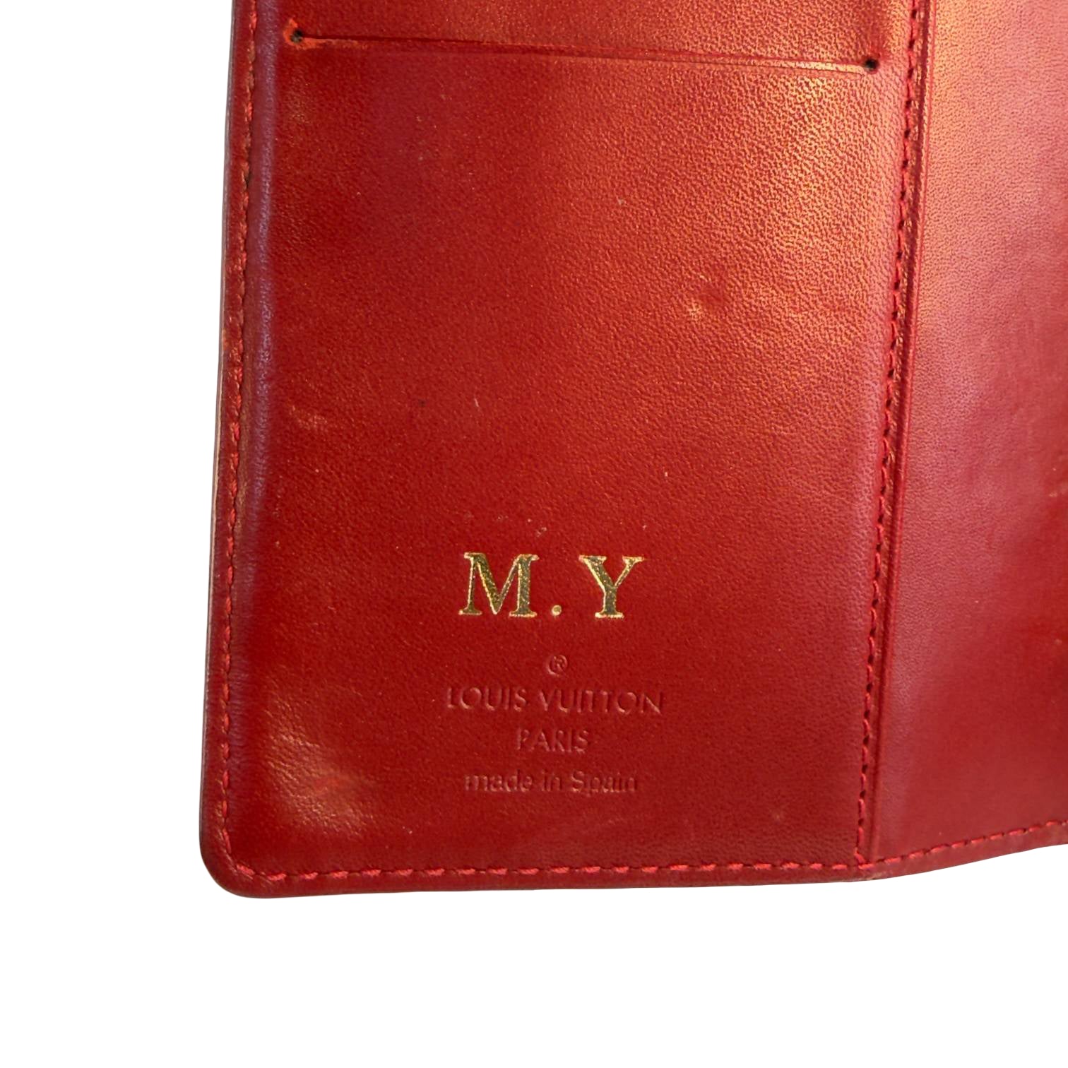 Louis Vuitton Agenda PM Rot Vernis Leder