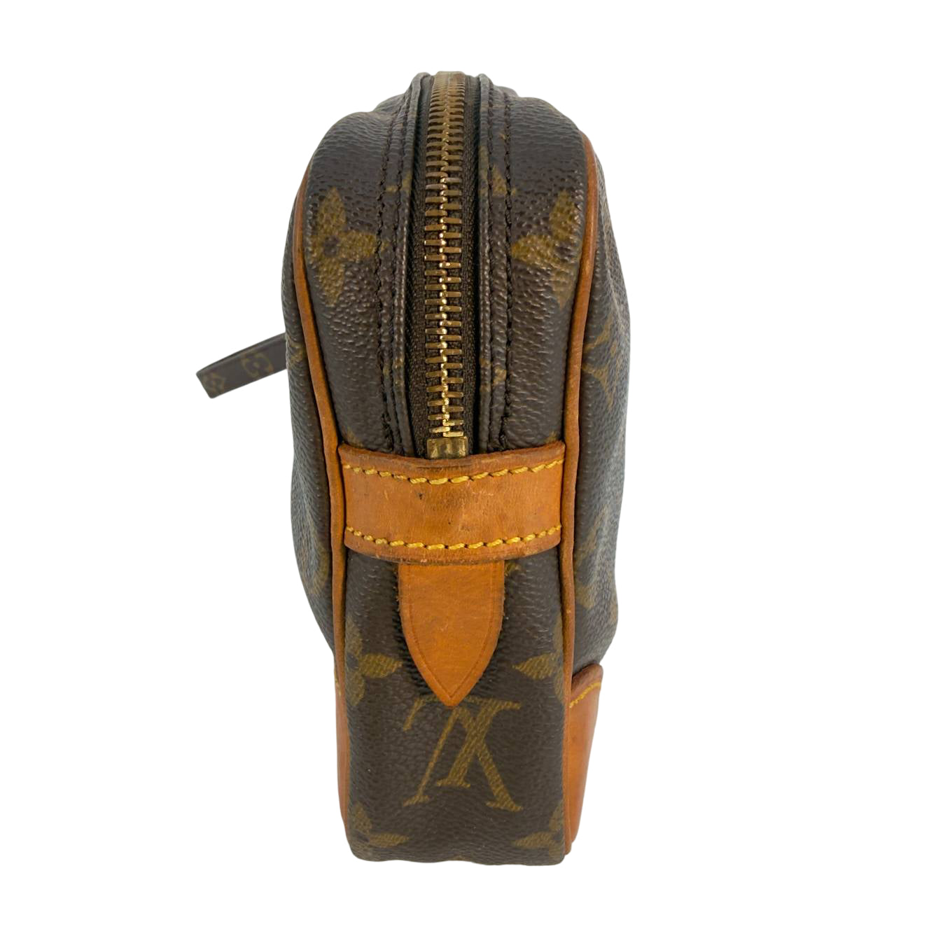 Louis Vuitton Pochette Marly Dragonne Clutch Braun Monogram Canvas