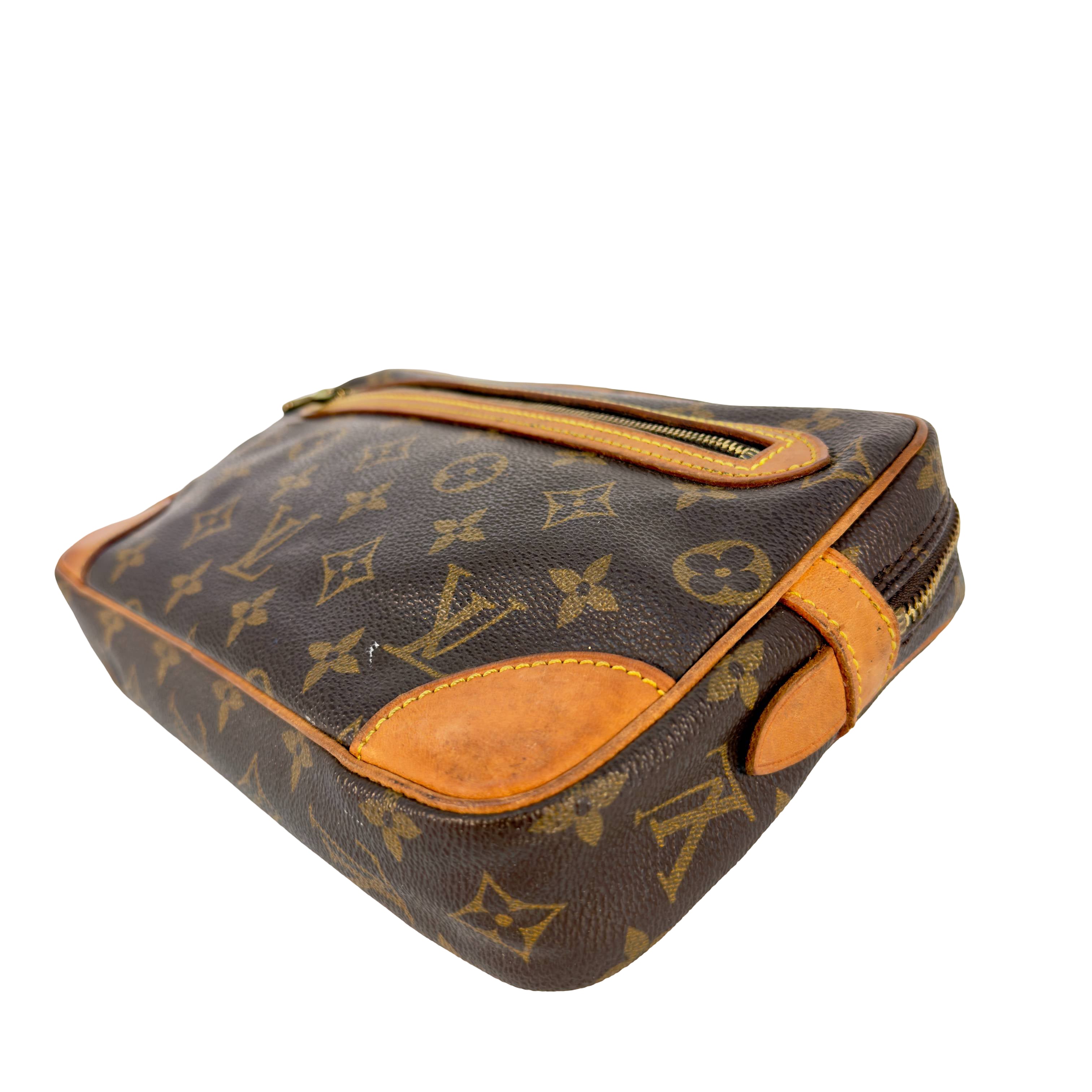Louis Vuitton Pochette Marly Dragonne Clutch Braun Monogram Canvas