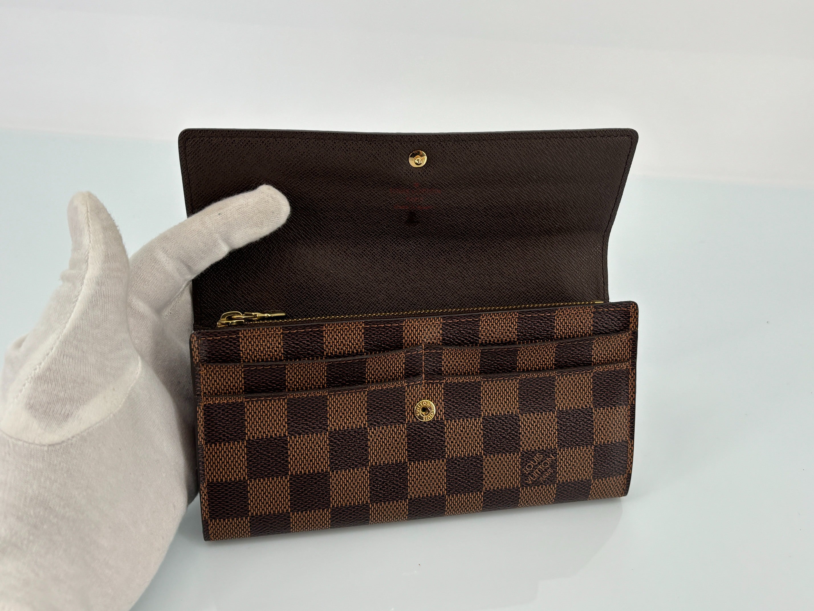 Louis Vuitton Long Wallet popular Damier Ebene Sarah