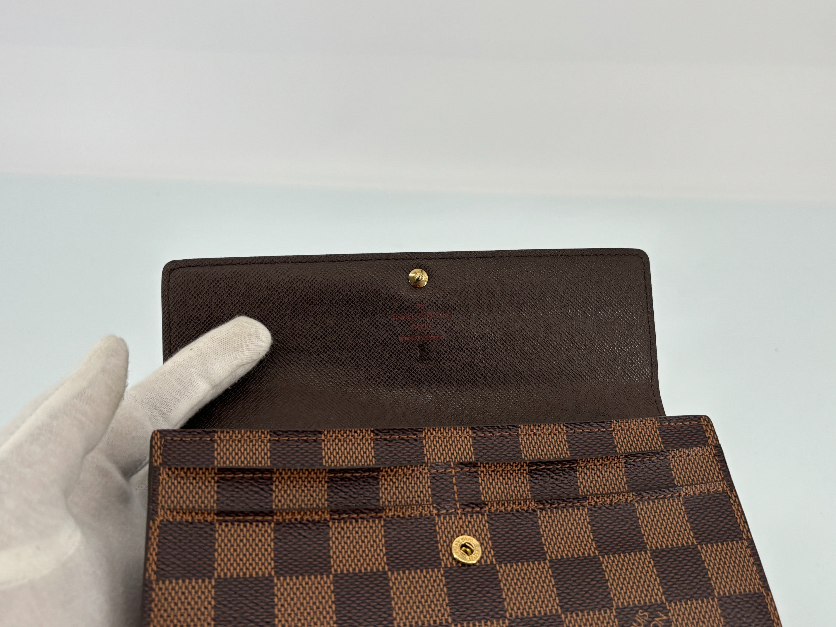 Louis Vuitton Sarah Wallet Damier Ebene Canvas incl. Dustbag