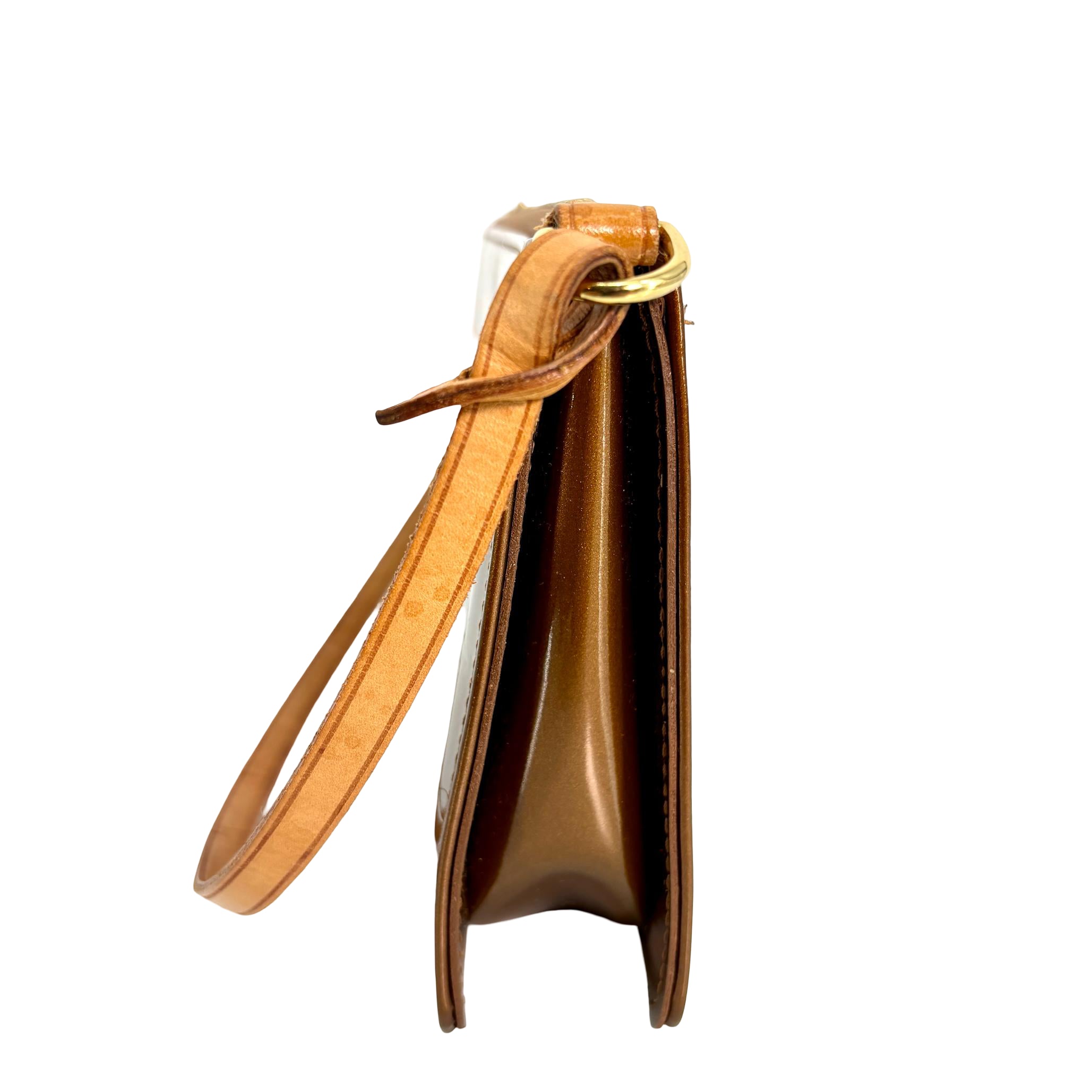 Louis Vuitton Pochette Lexington Brown Vernis Leather