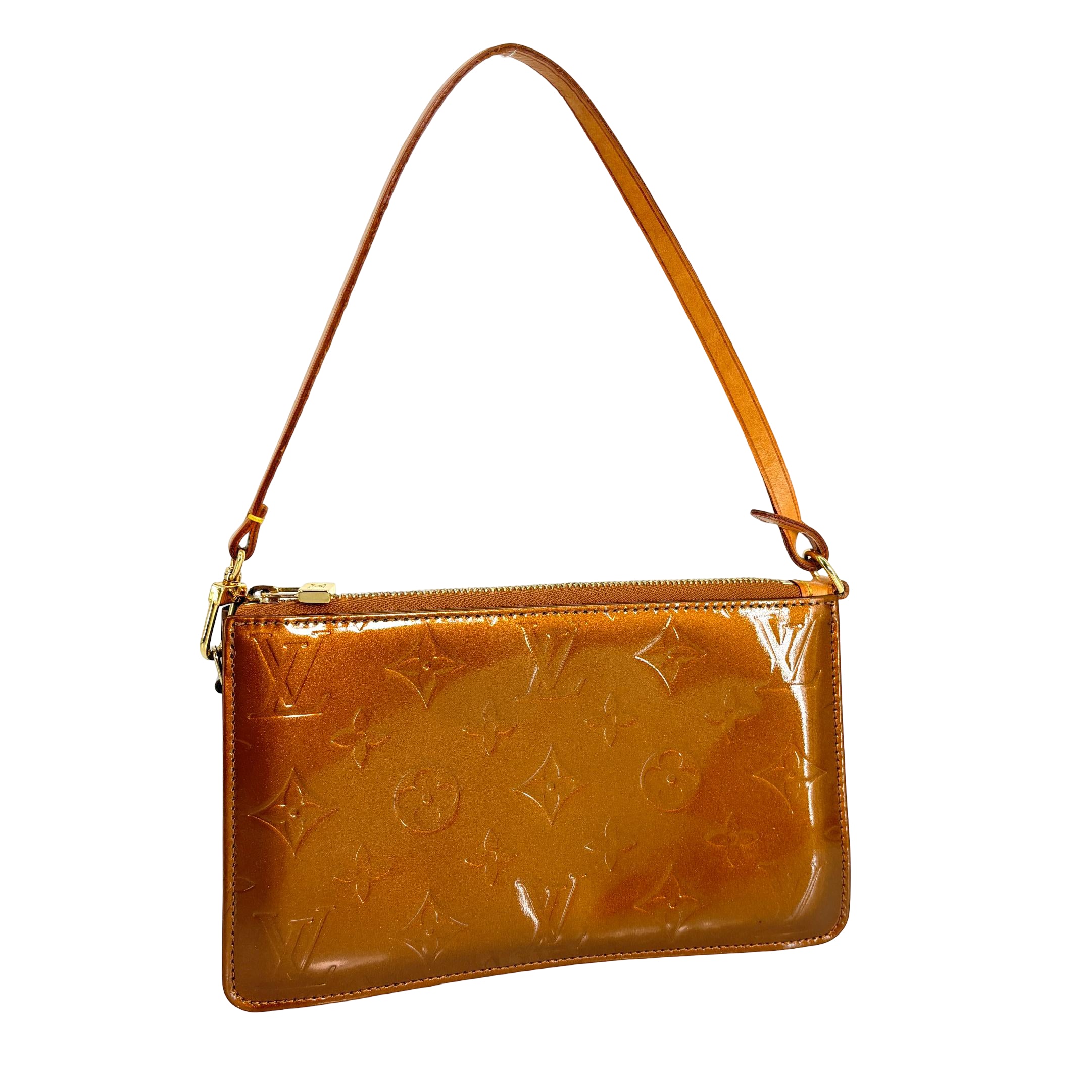 Louis Vuitton Pochette Lexington Brown Vernis Leather