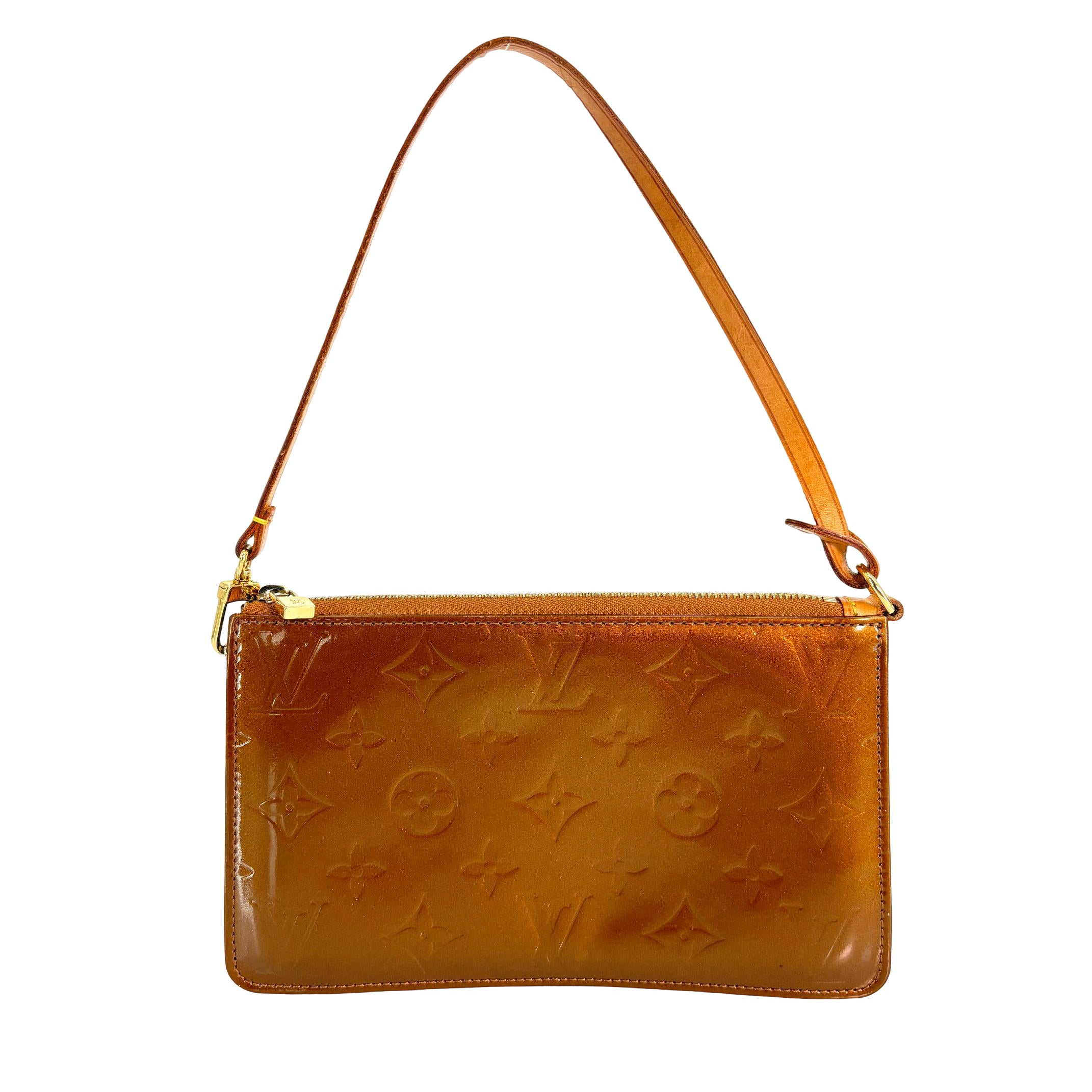 Louis Vuitton Pochette Lexington Brown Vernis Leather