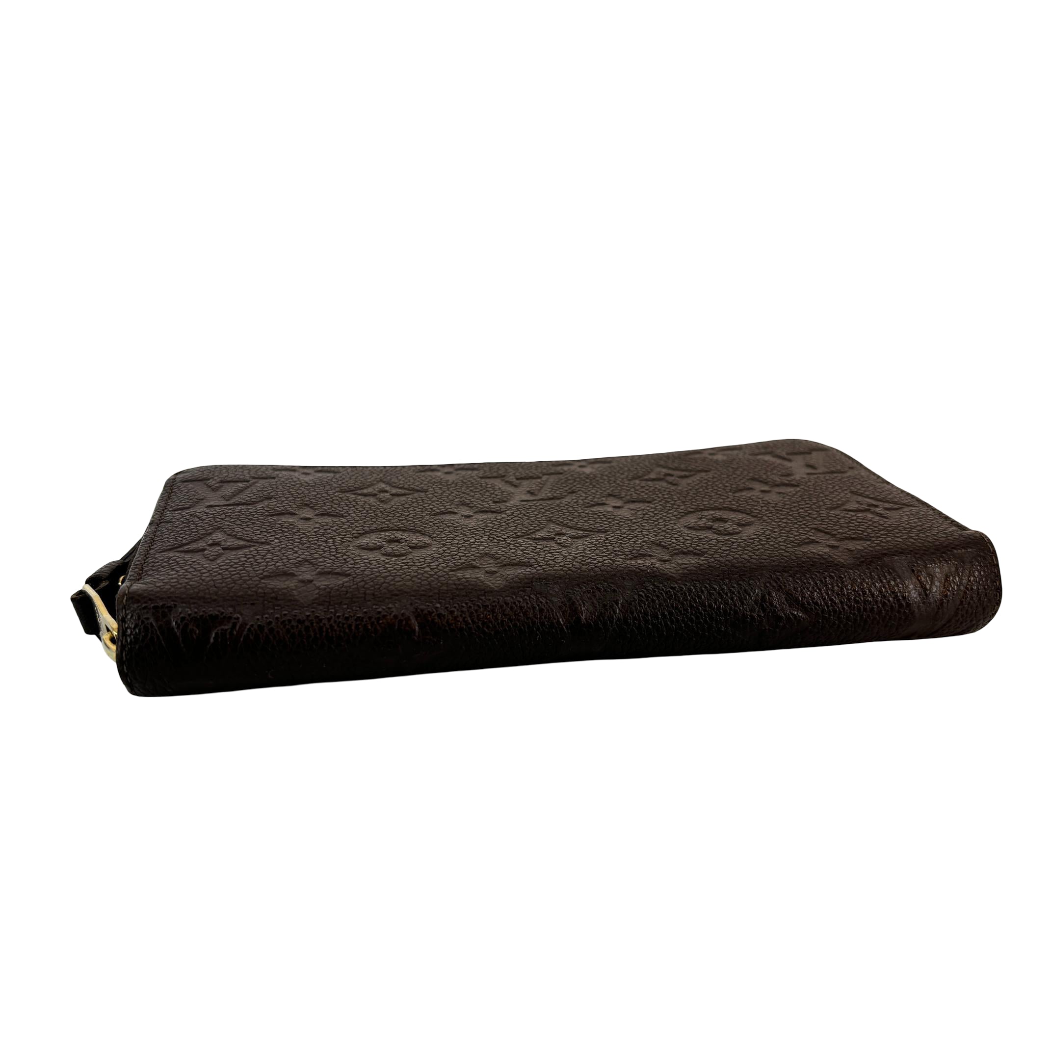 Louis Vuitton Zippy Wallet Brown Monogram Empreinte Leather