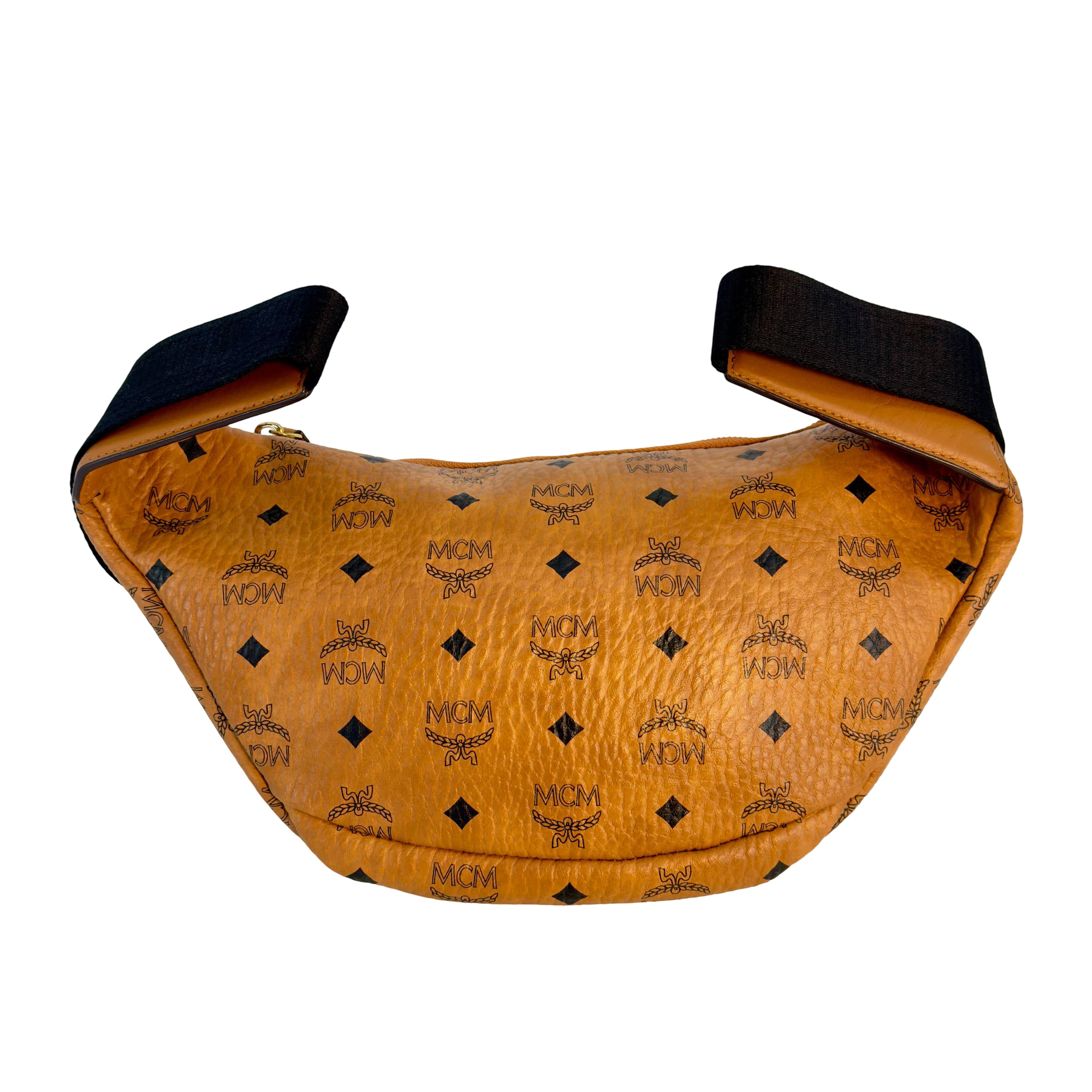 MCM Studded Fursten Bum Bag Braun Visetos Monogram