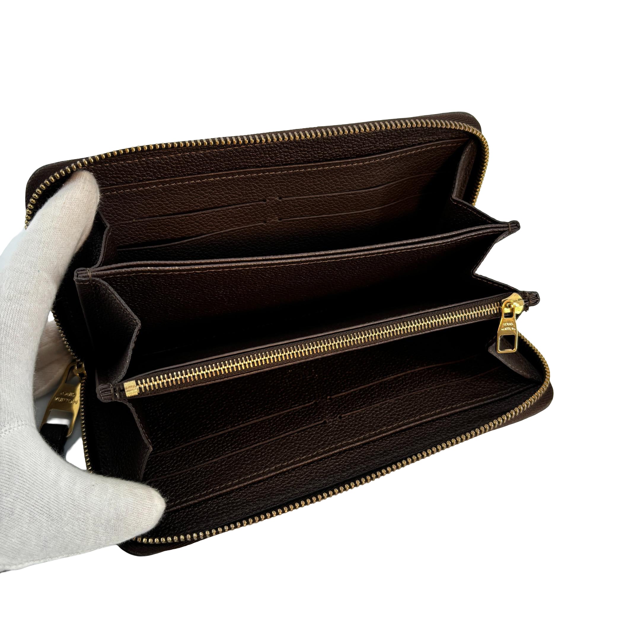 Louis Vuitton Zippy Wallet Brown Monogram Empreinte Leather