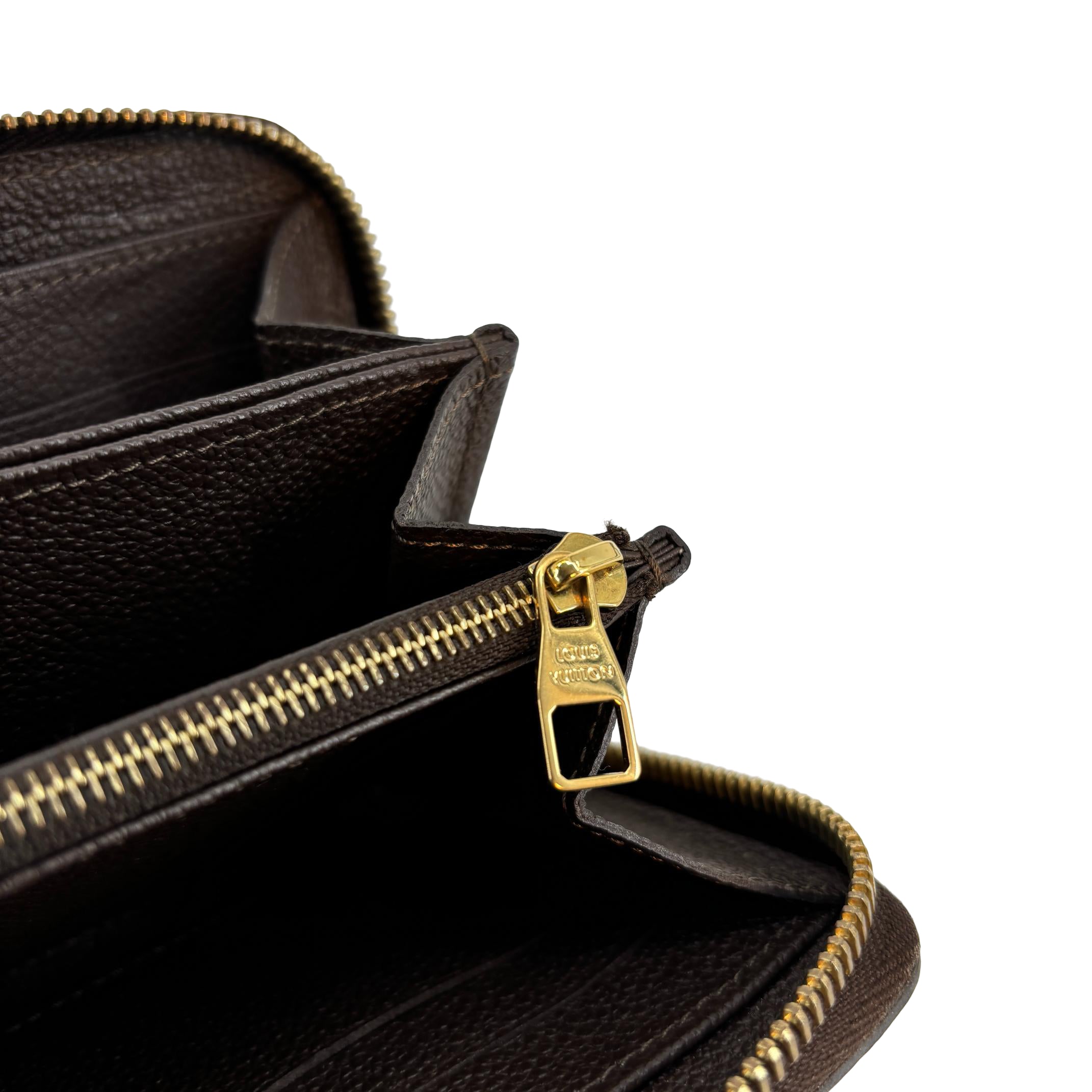 Louis Vuitton Zippy Wallet Brown Monogram Empreinte Leather