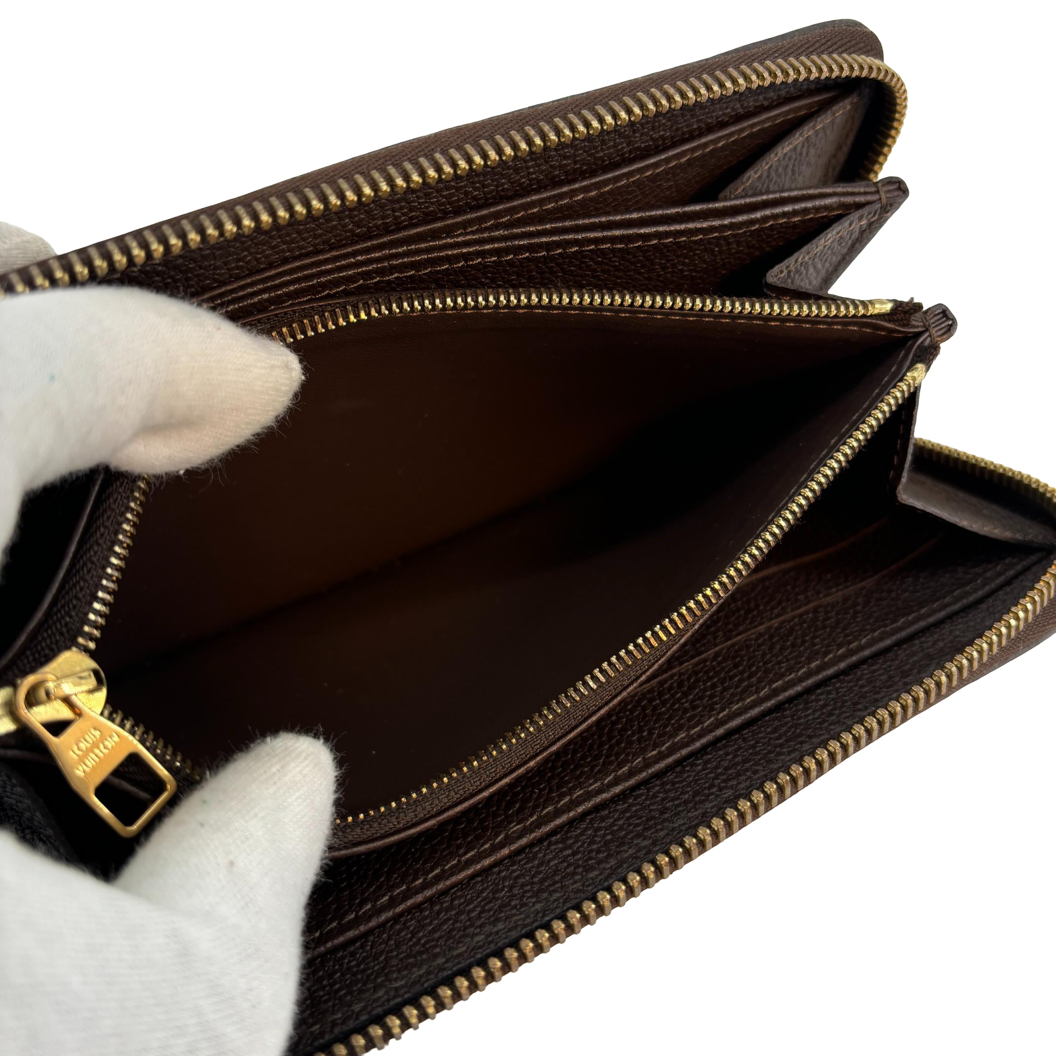 Louis Vuitton Zippy Wallet Brown Monogram Empreinte Leather