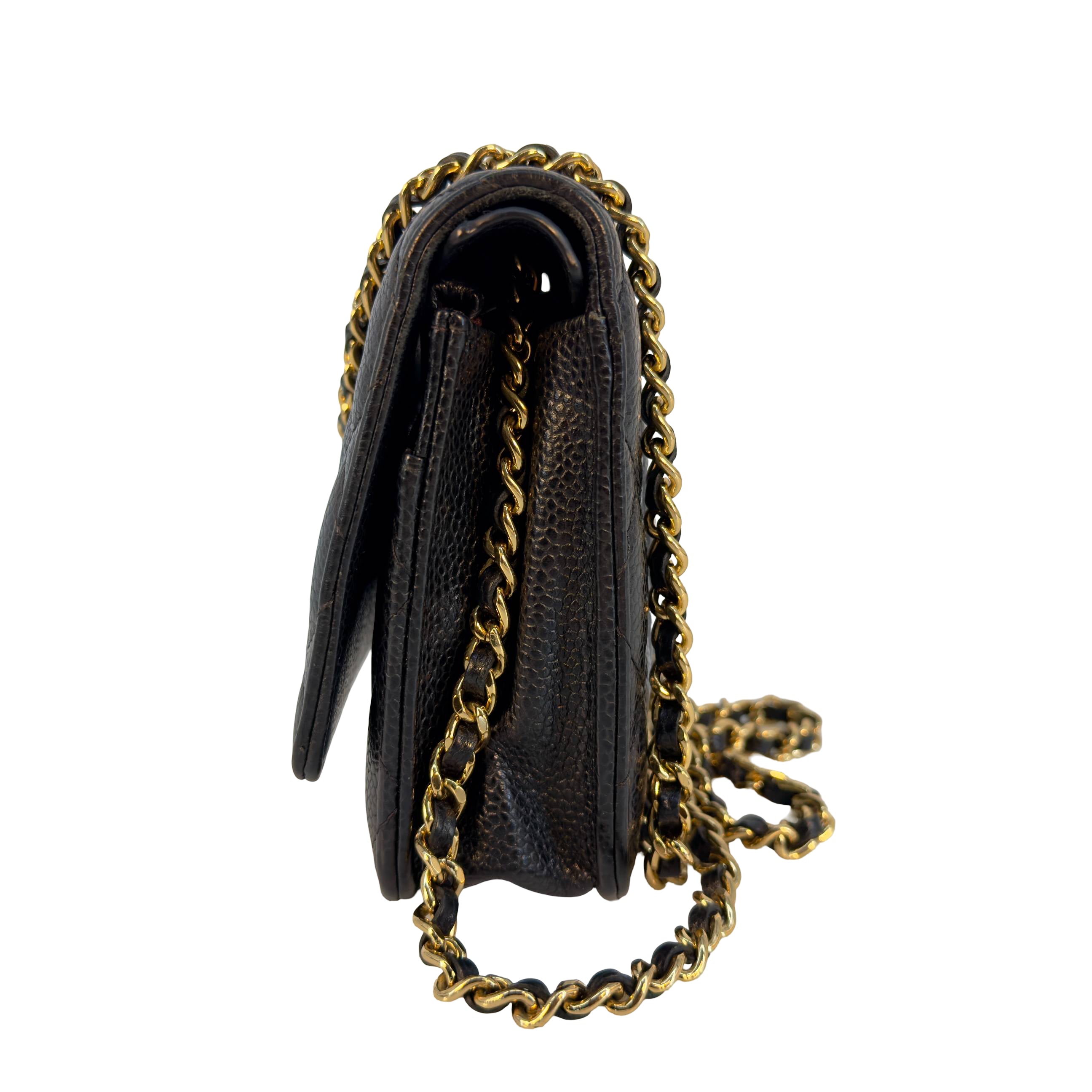 Chanel Wallet on Chain WOC Schwarz Caviar Leder