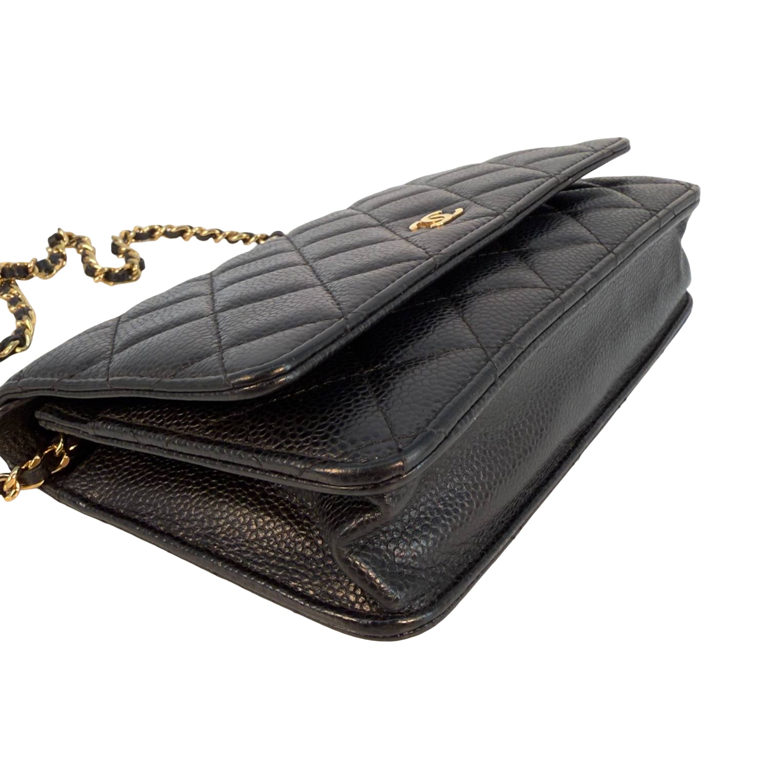 Chanel Wallet on Chain WOC Schwarz Caviar Leder