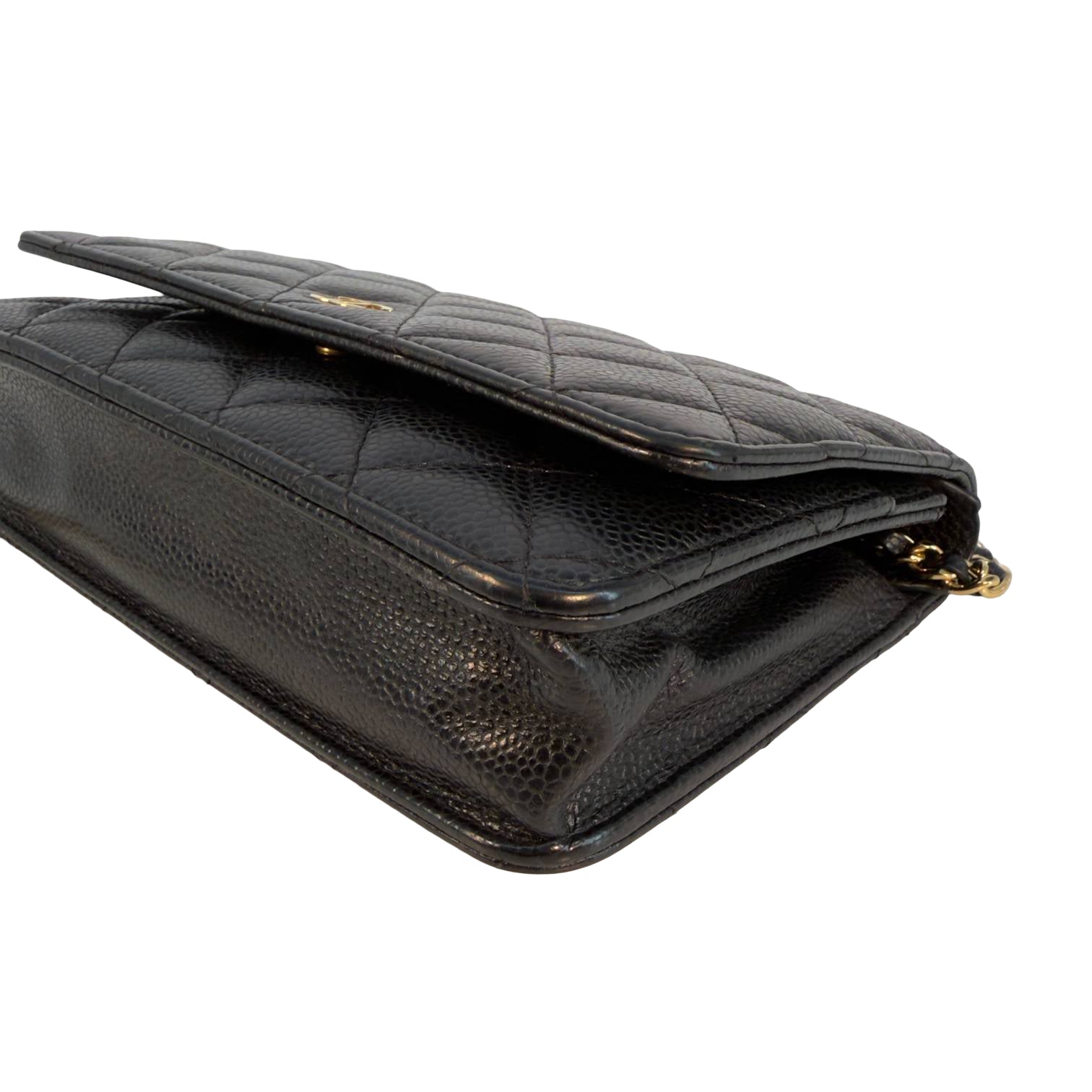 Chanel Wallet on Chain WOC Schwarz Caviar Leder