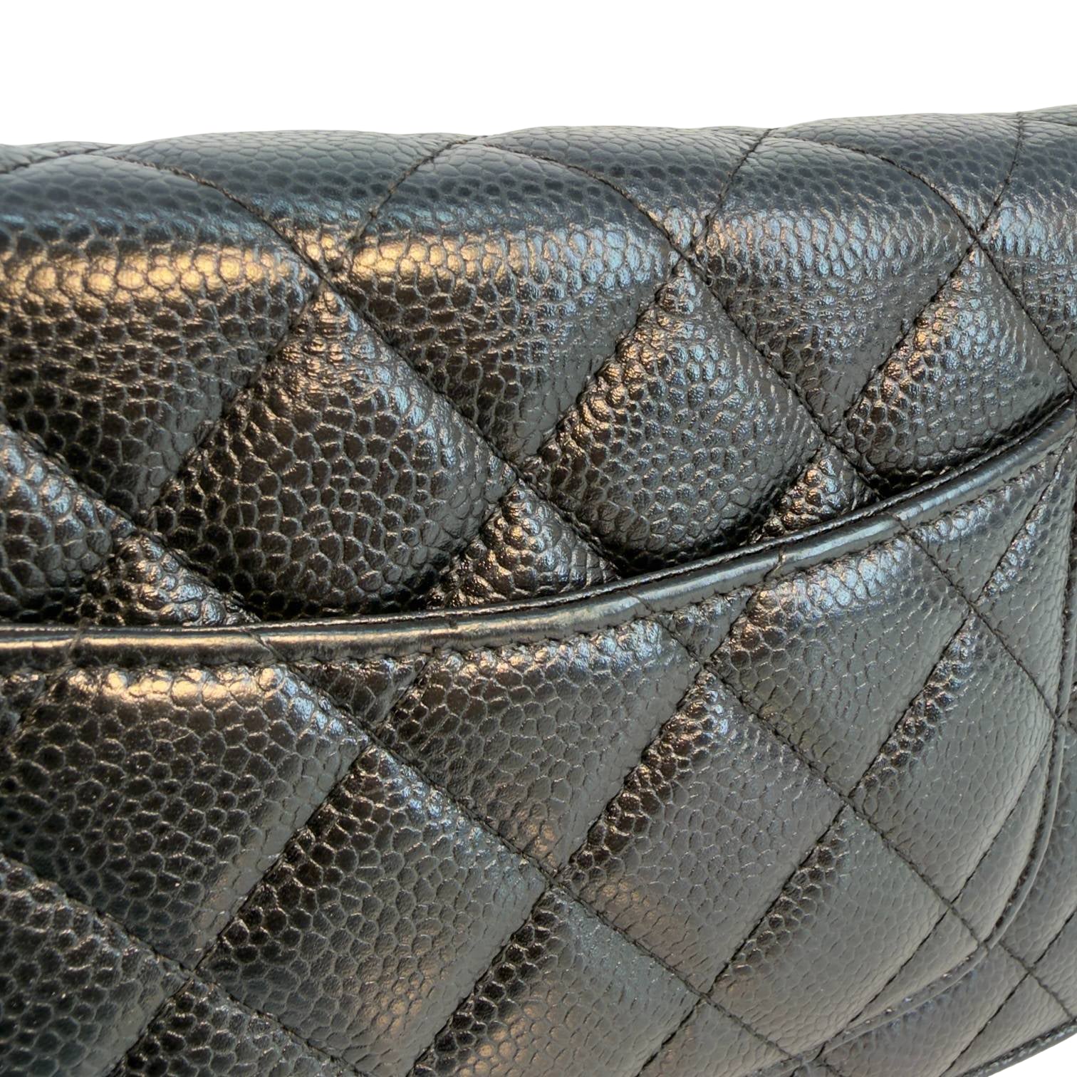 Chanel Wallet on Chain WOC Schwarz Caviar Leder