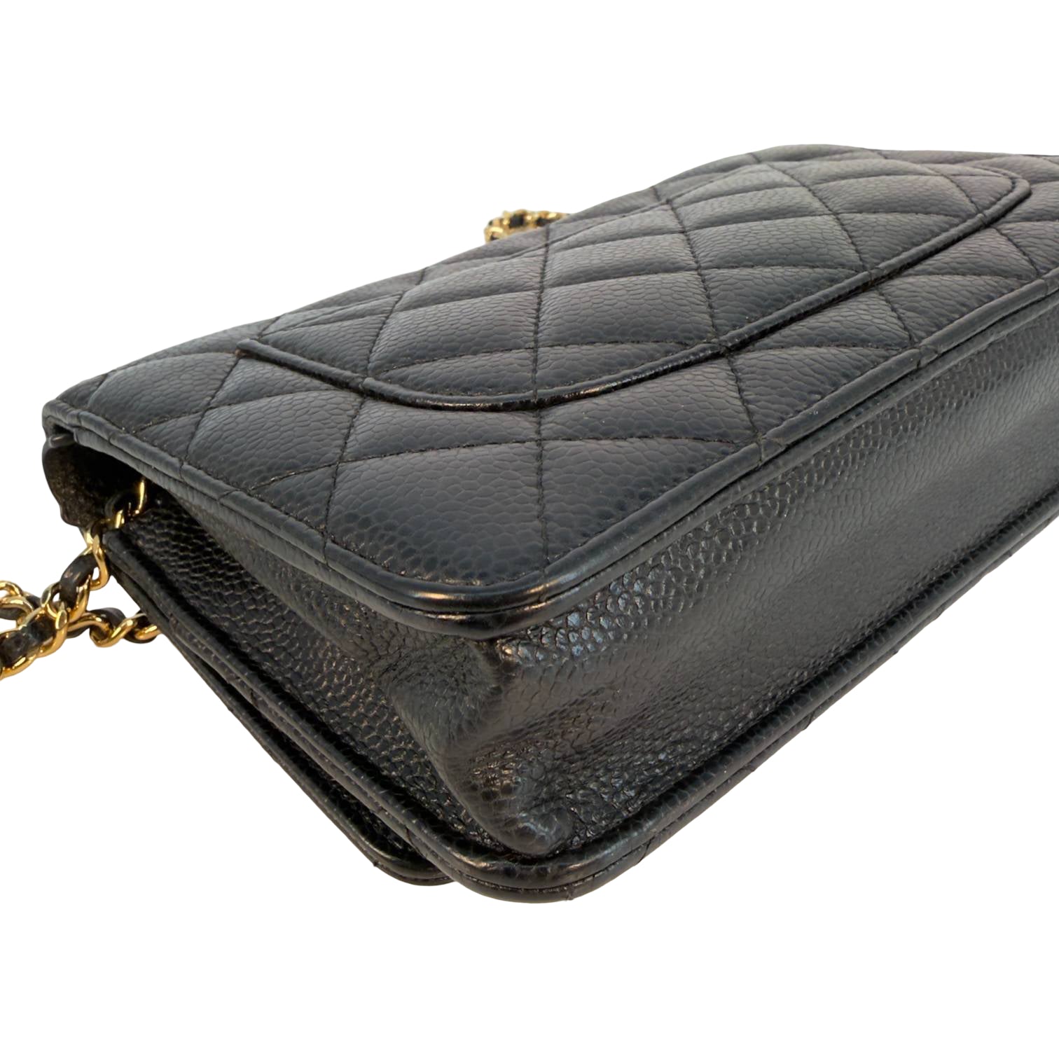 Chanel Wallet on Chain WOC Schwarz Caviar Leder