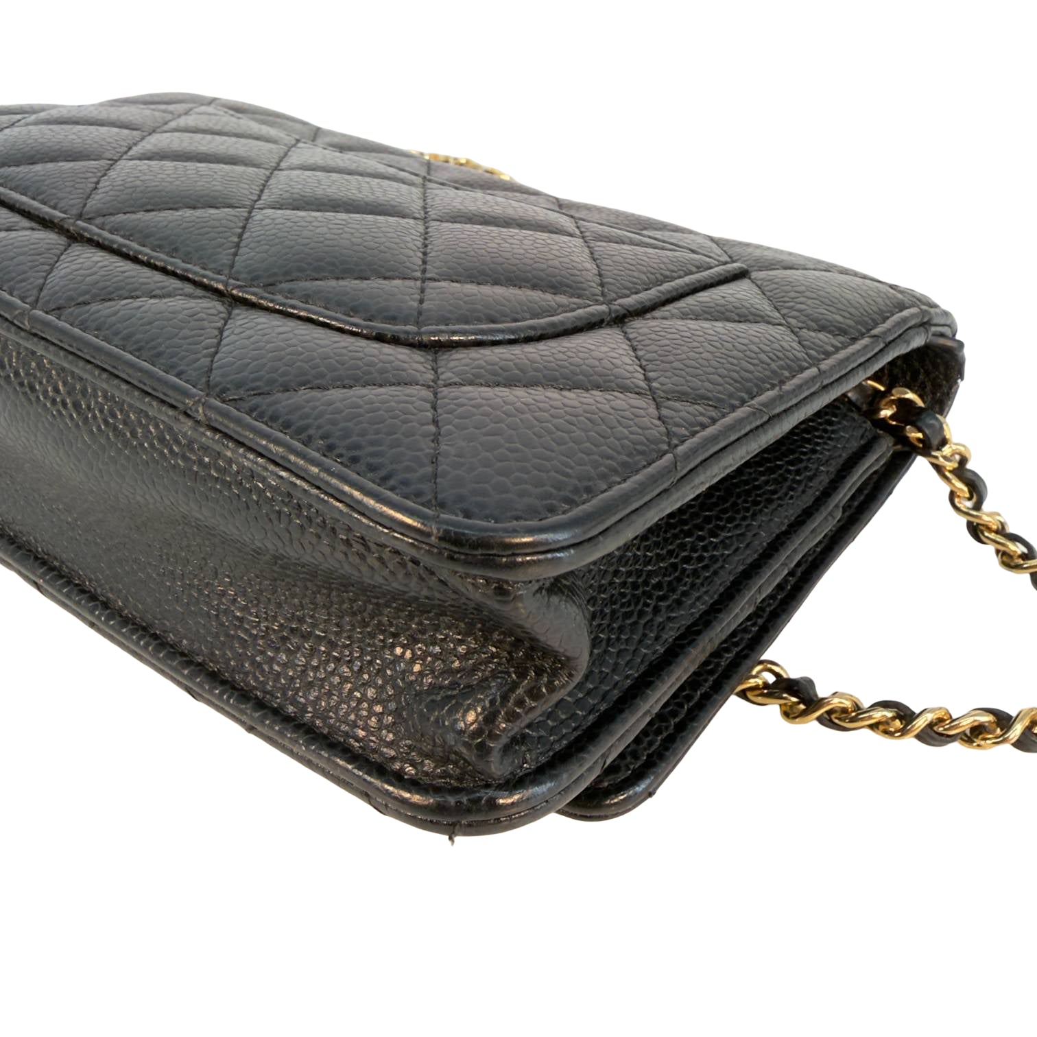 Chanel Wallet on Chain WOC Schwarz Caviar Leder