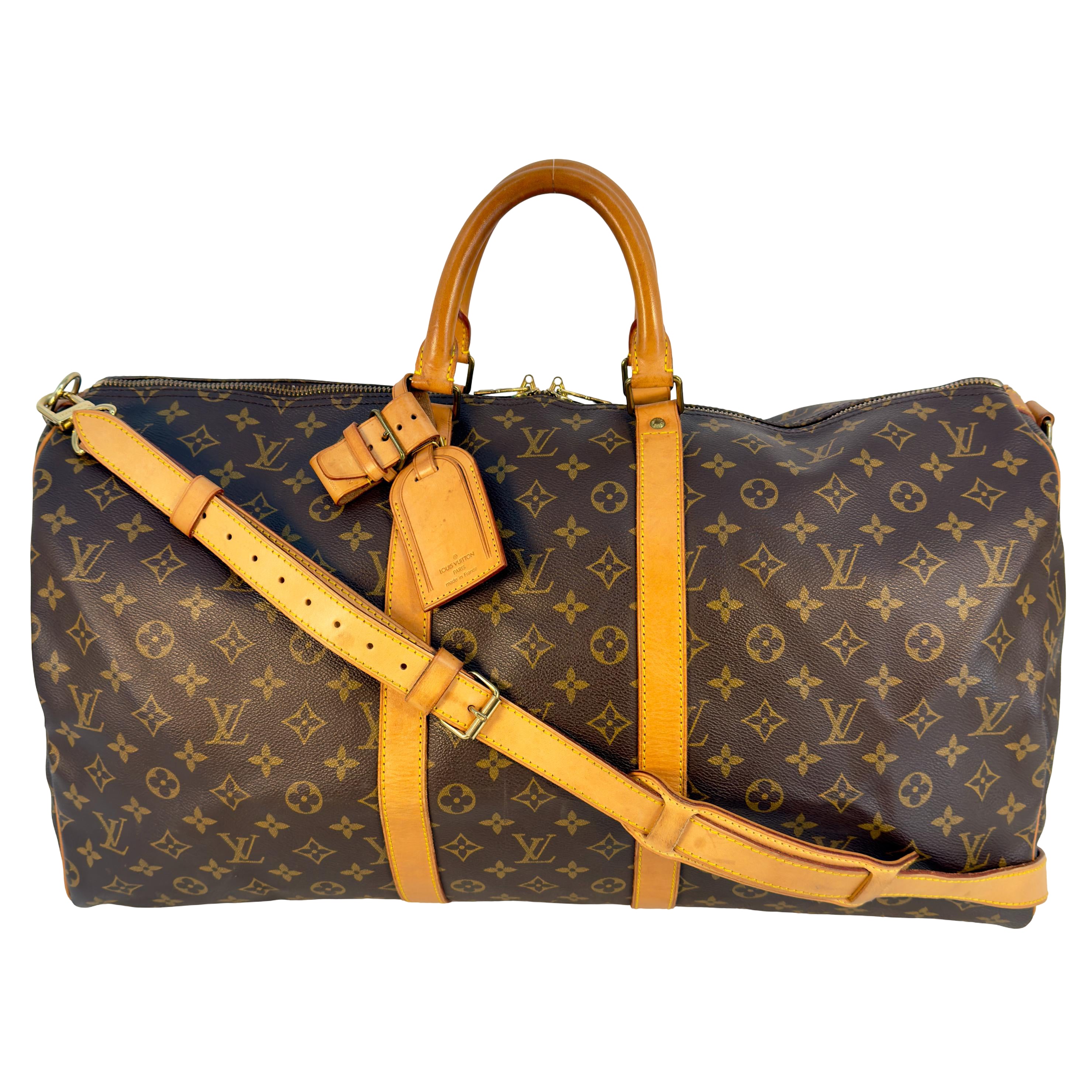 Louis Vuitton Keepall 55 Bandoulière Braun Monogram Canvas