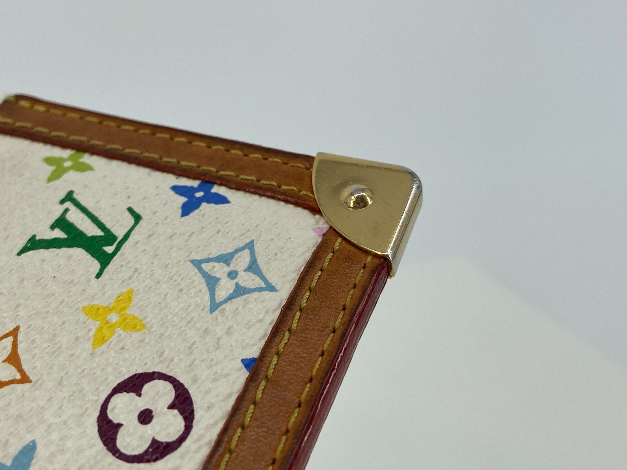 Louis Vuitton Pochette Cles Key Pouch Murakami Multicolor White incl. Box