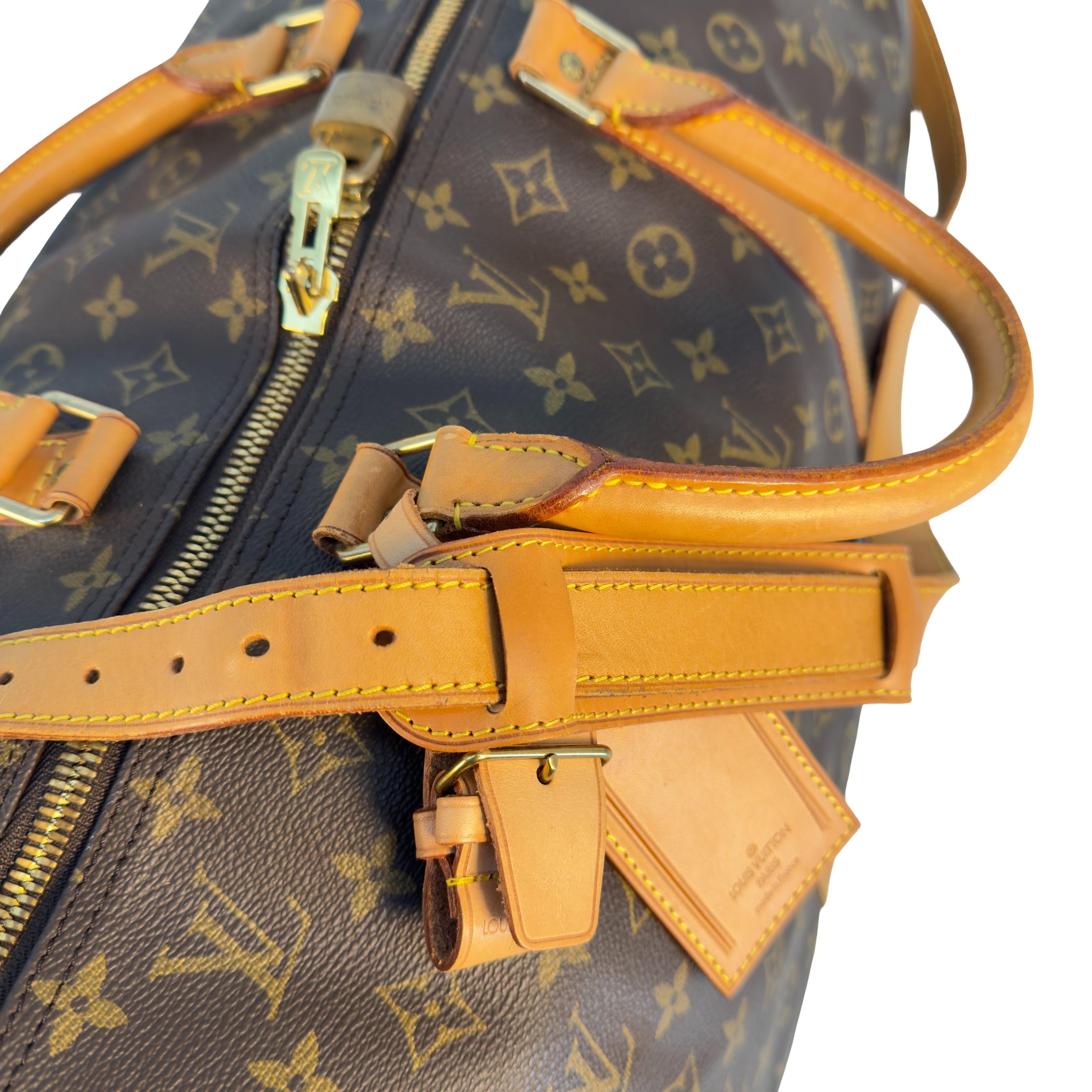 Louis Vuitton Keepall 60 Bandoulière Braun Monogram Canvas