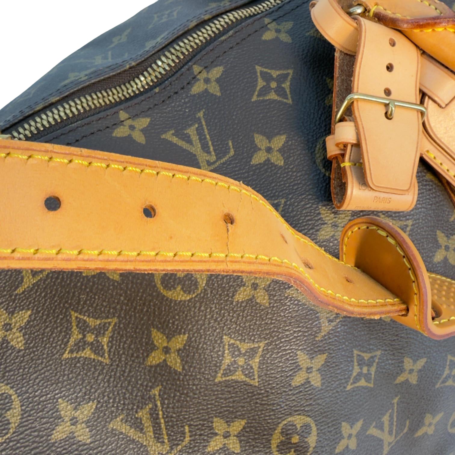 Louis Vuitton Keepall 60 Bandoulière Braun Monogram Canvas
