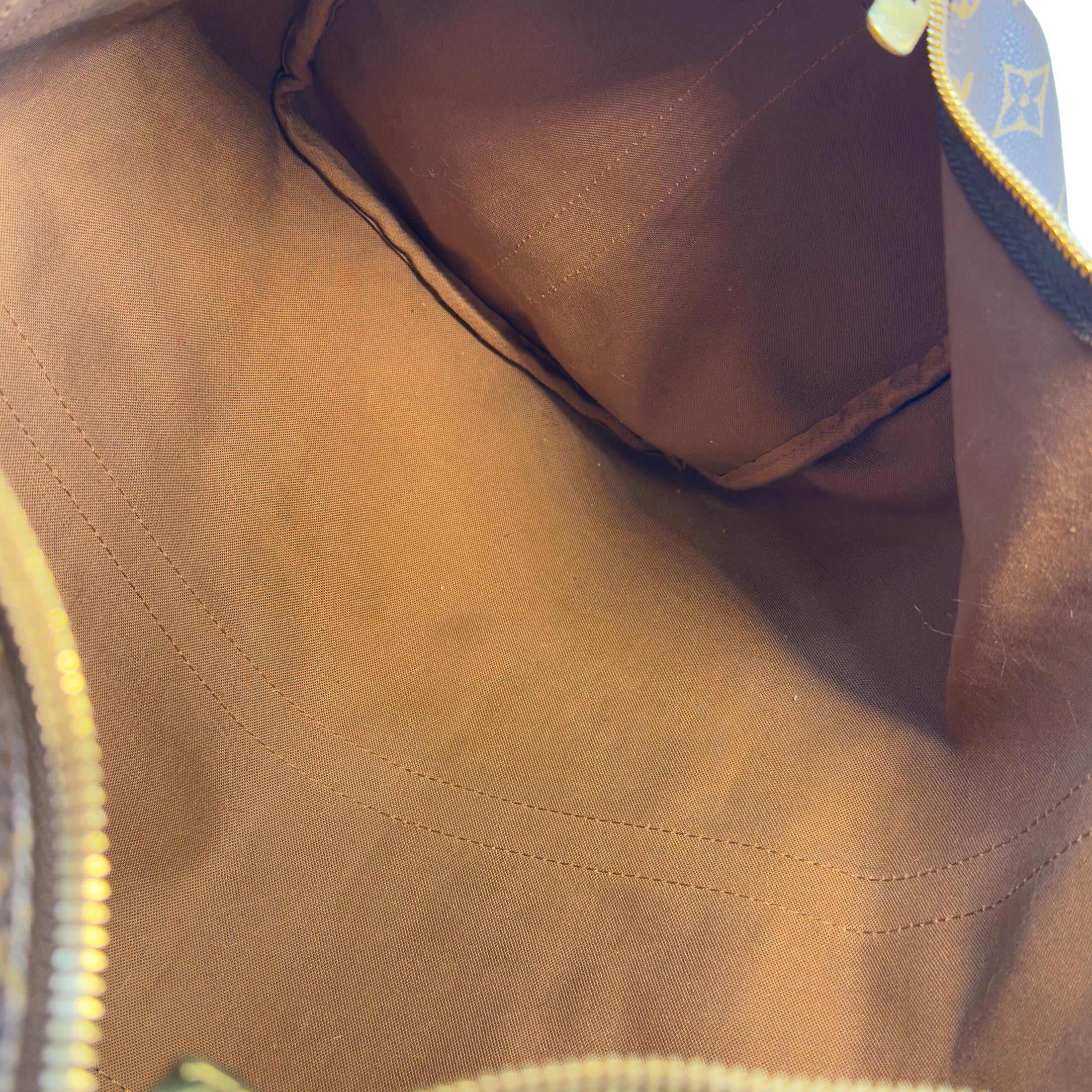 Louis Vuitton Keepall 50 Bandoulière Braun Monogram Canvas