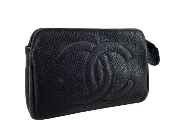 Chanel CC Pouch Black Caviar Leather