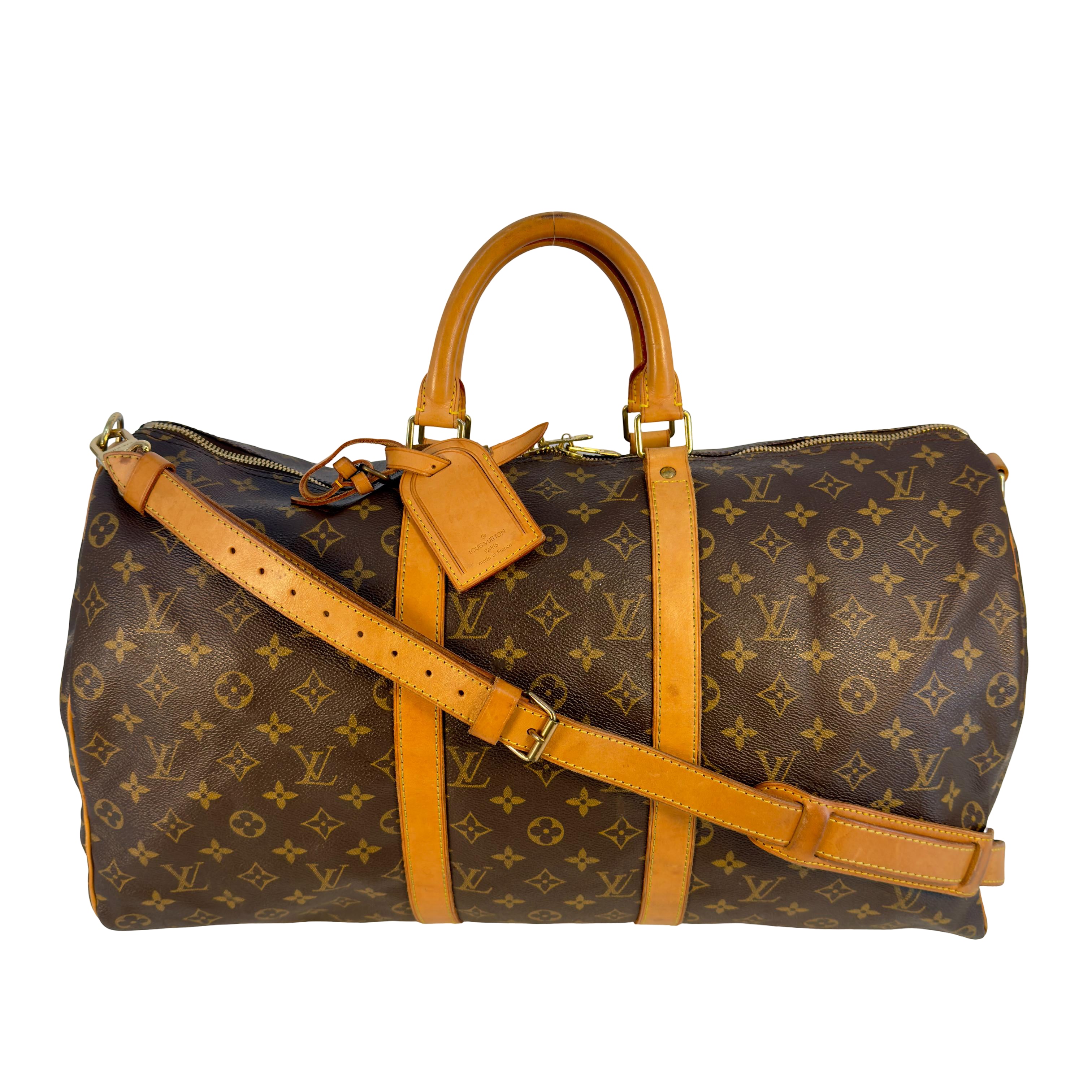 Louis Vuitton Keepall 50 Bandoulière Braun Monogram Canvas