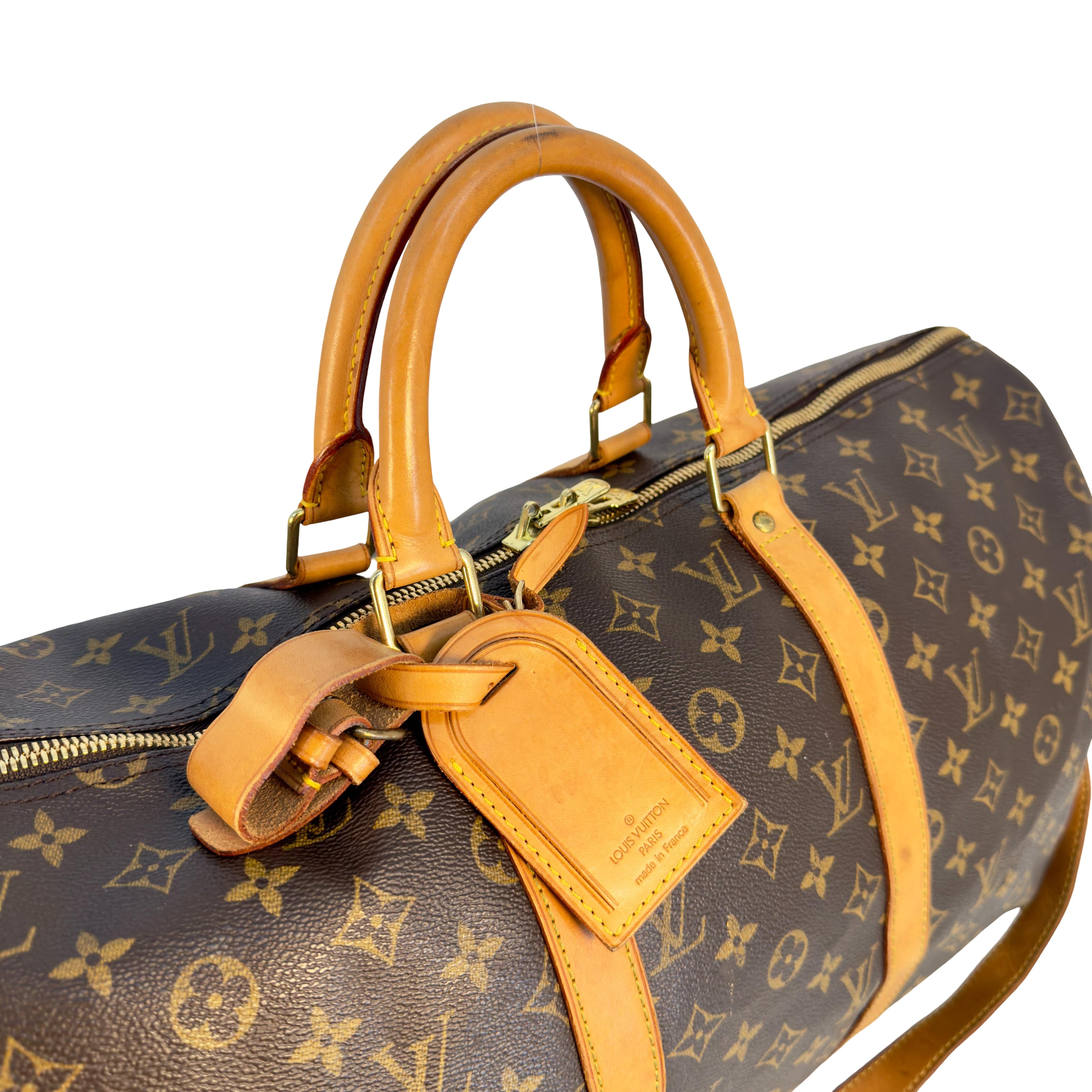 Louis Vuitton Keepall 50 Bandoulière Braun Monogram Canvas