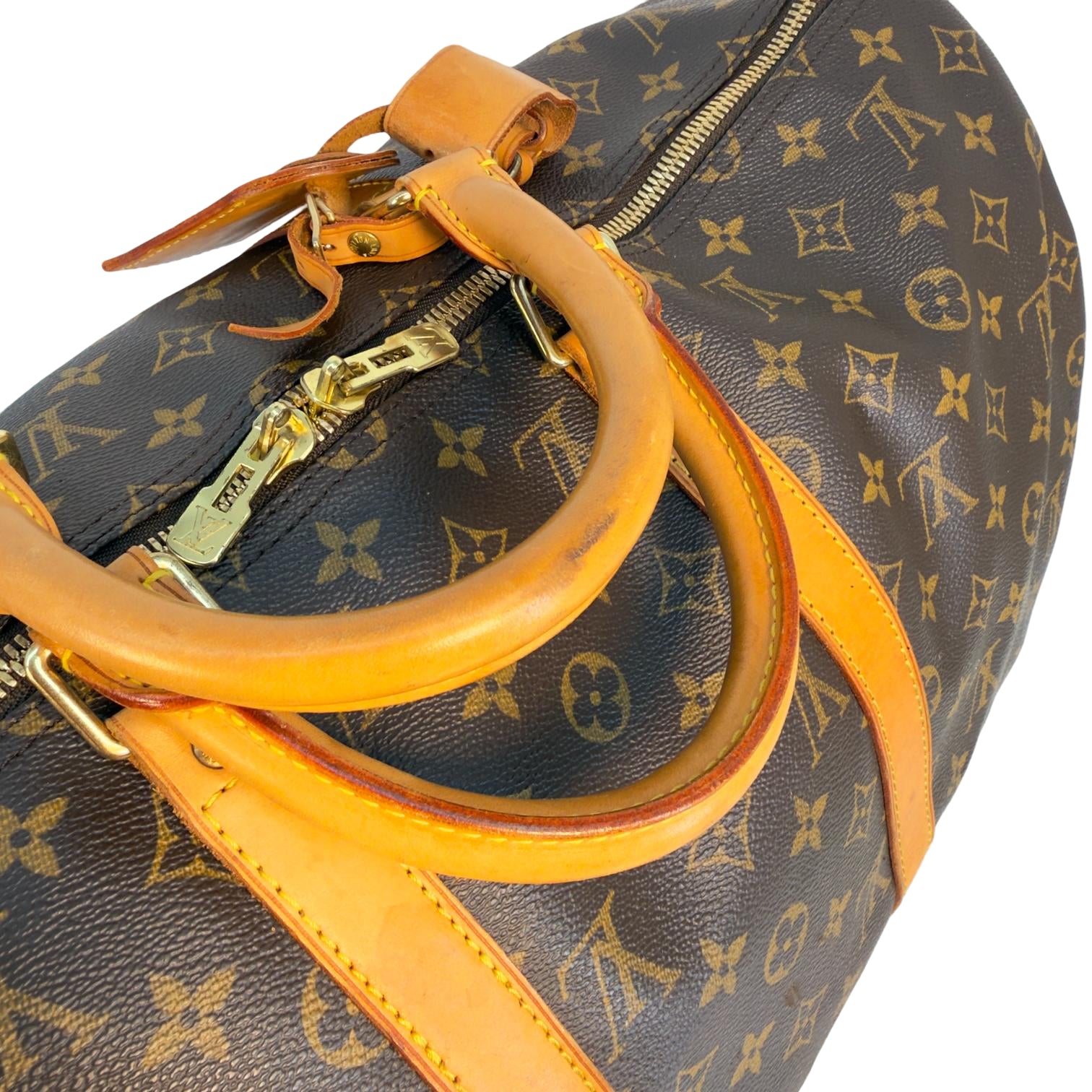 Louis Vuitton Keepall 50 Bandoulière Braun Monogram Canvas