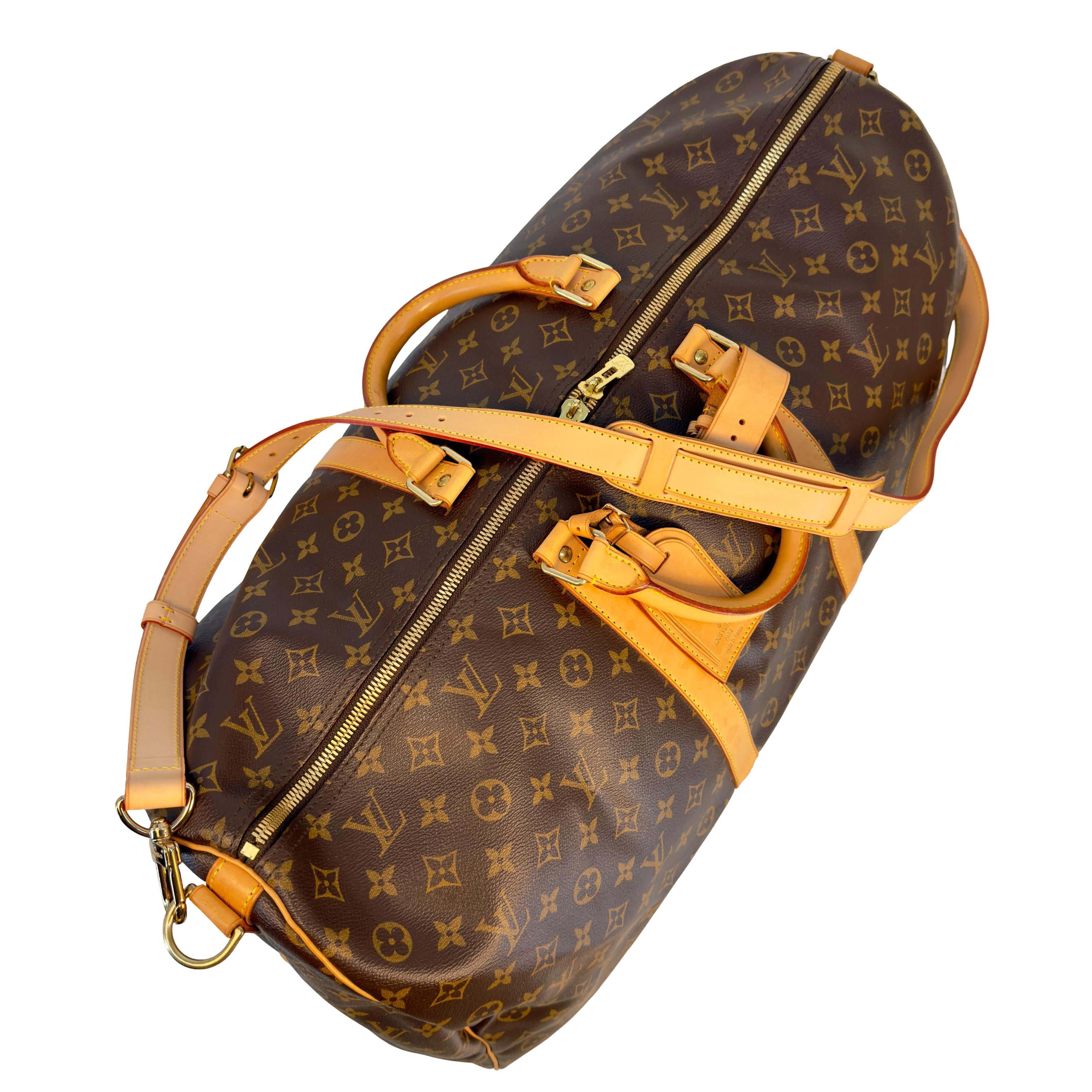 Louis Vuitton Keepall 60 Bandoulière Braun Monogram Canvas
