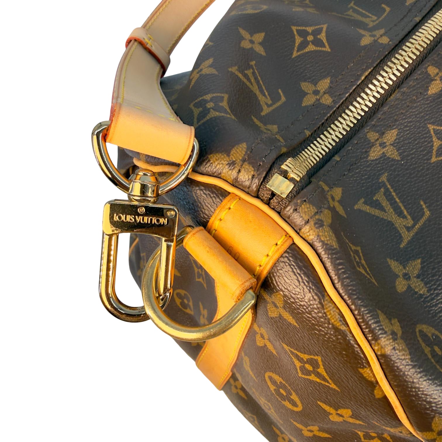 Louis Vuitton Keepall 60 Bandoulière Braun Monogram Canvas
