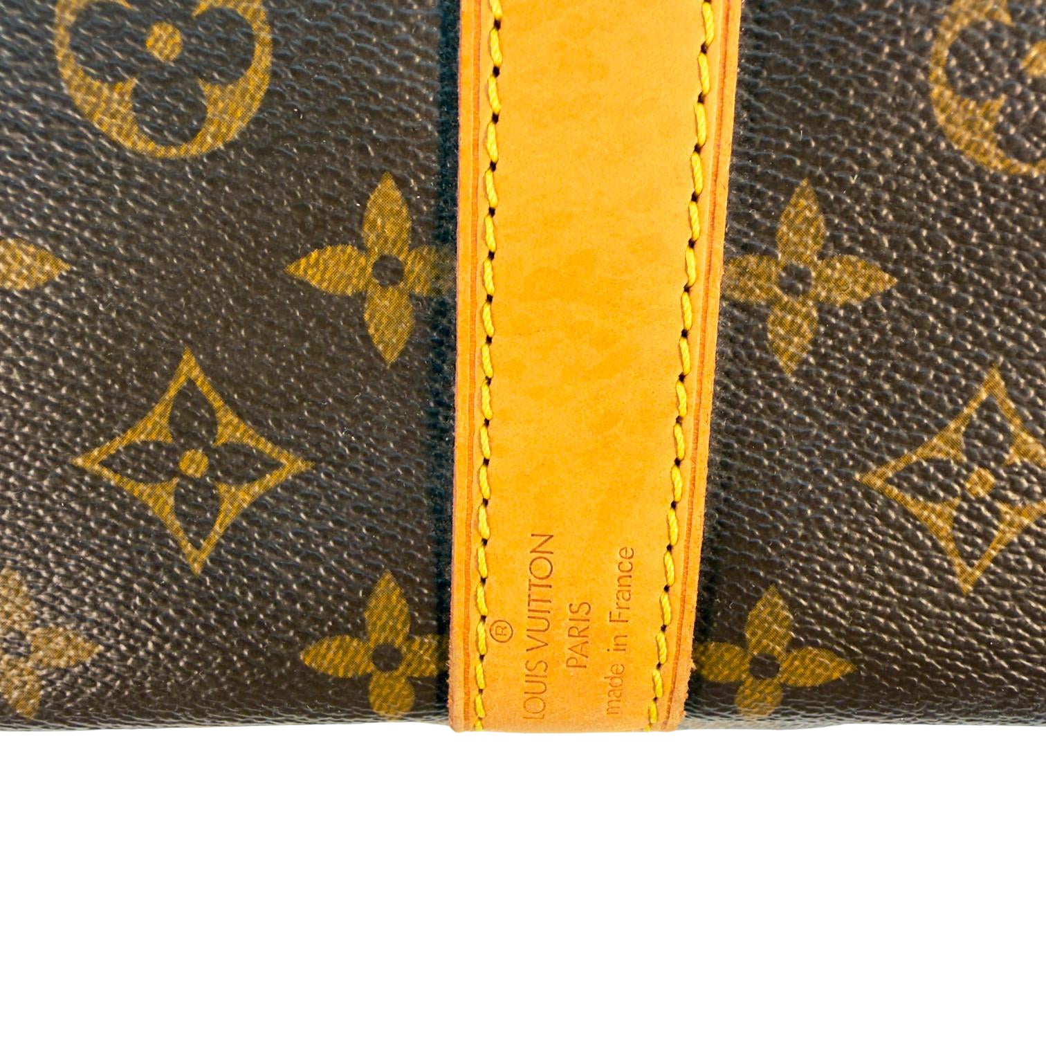 Louis Vuitton Keepall 60 Bandoulière Braun Monogram Canvas