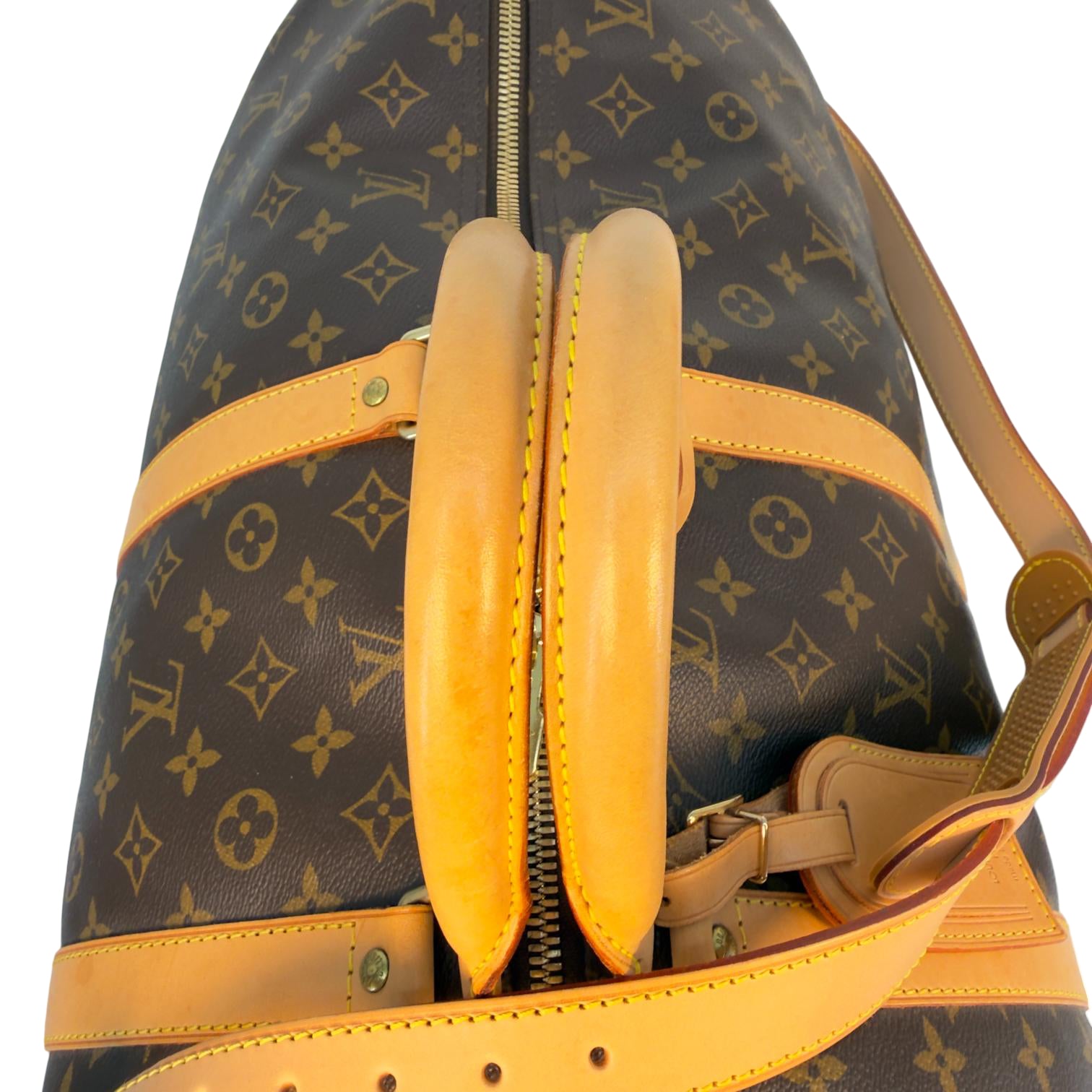 Louis Vuitton Keepall 60 Bandoulière Braun Monogram Canvas