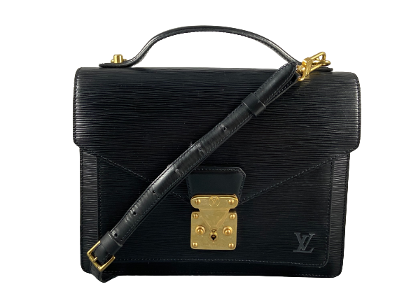 Louis Vuitton Monceau 28 Black Epi Leather