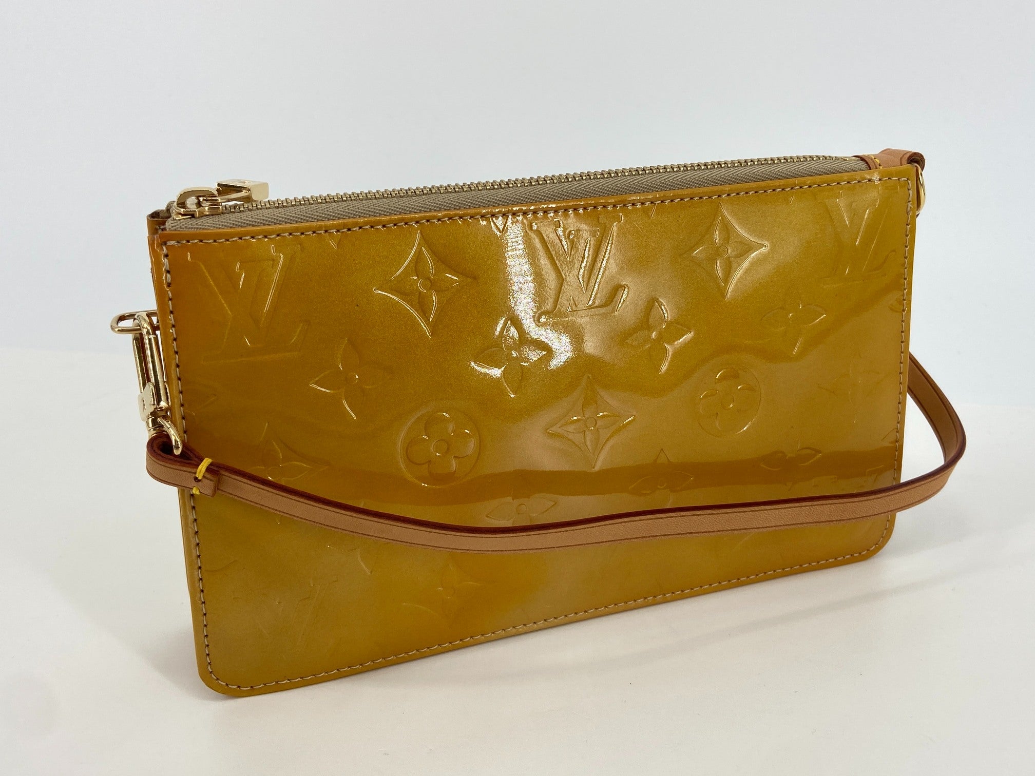 Louis Vuitton Pochette Lexington Yellow Vernis Monogram Leather