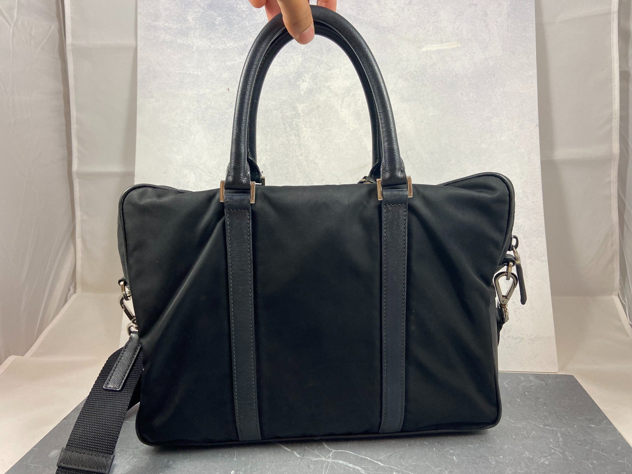 Prada Tessuto Nylon Business / Shoulder Bag Black