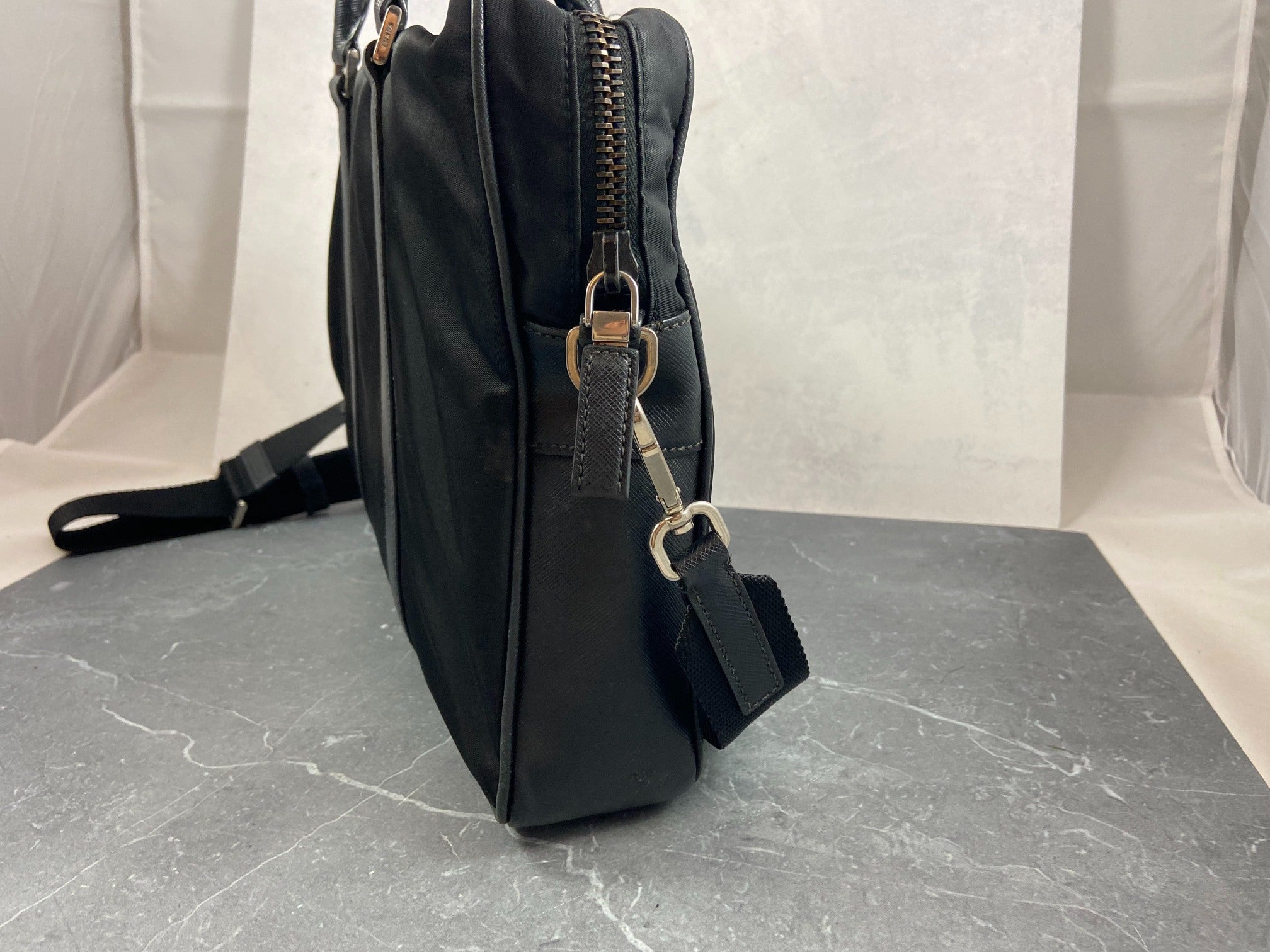 Prada Tessuto Nylon Business / Shoulder Bag Black